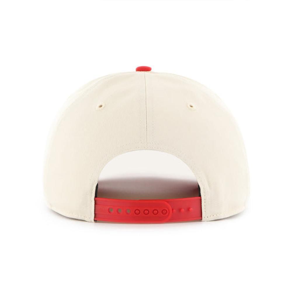 Barstool Sports Men's Oaklawn Ivory/Red Adjustable Snapback Hat product image