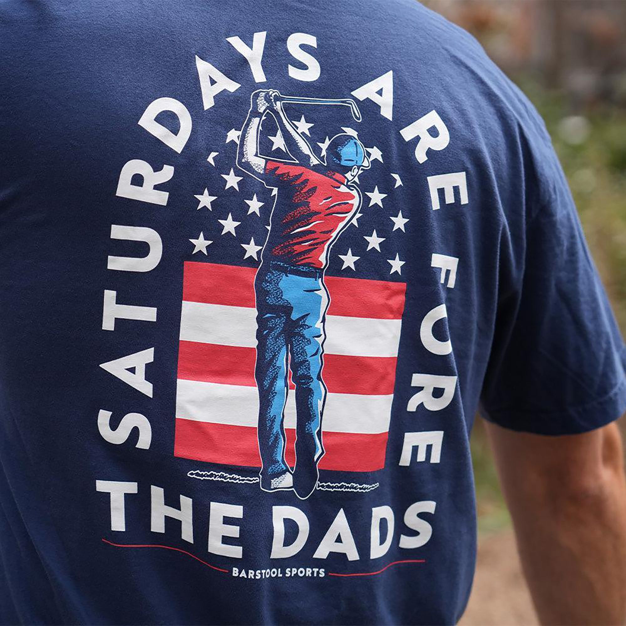 Barstool Sports Men's Father's Day 2026 Navy 'Fore The Dads' T-Shirt product image