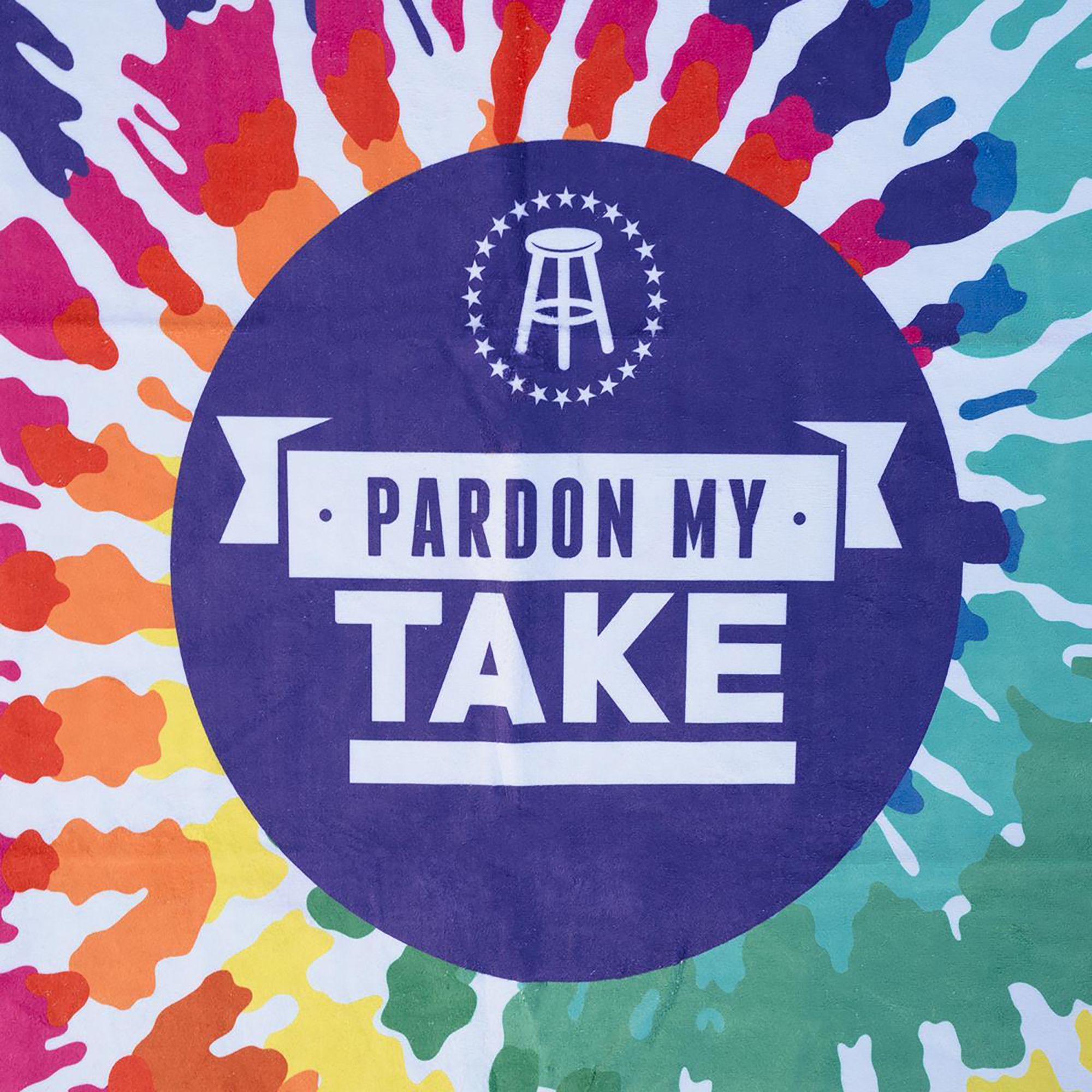 Barstool Sports Pardon My Take Tie-Dye Golf Towel product image