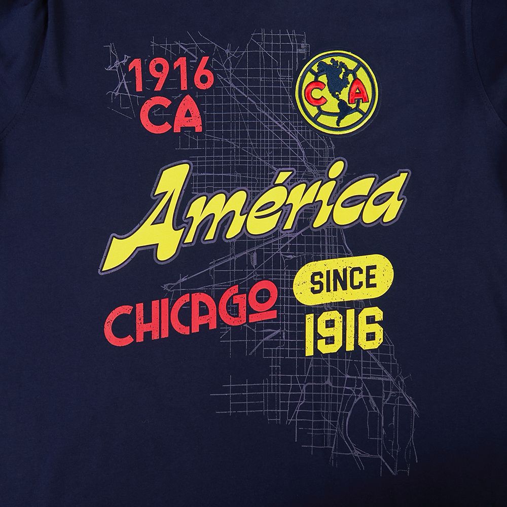 Pro Standard Adult Club America Midnight Navy Mapped City Chicago T-Shirt product image