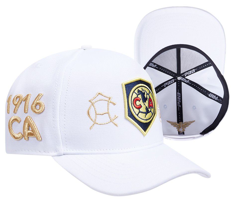Pro Standard Men's Club Amercia White Multi-Graphic Snapback Adjustable Hat product image
