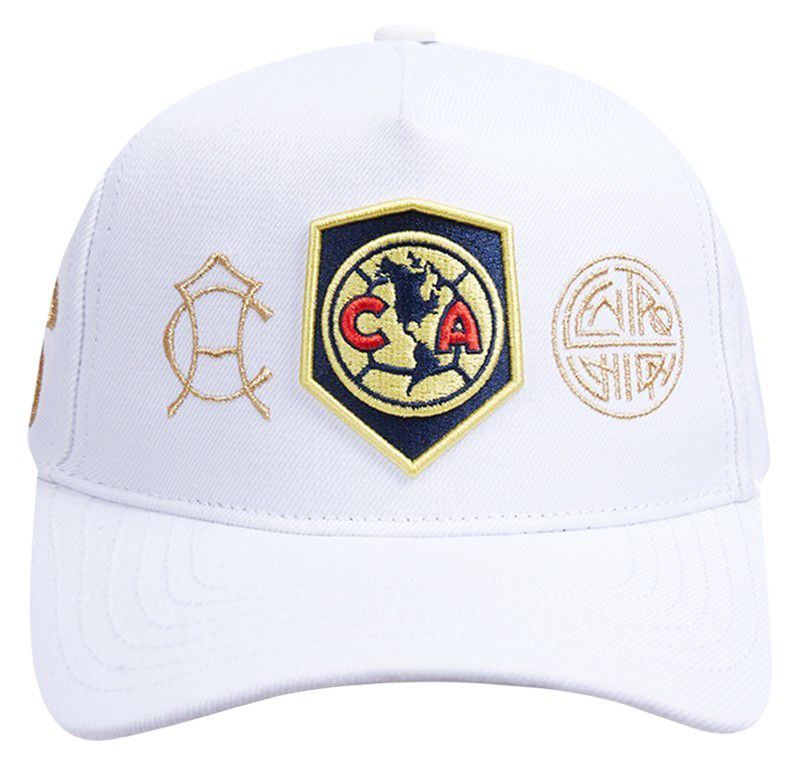 Pro Standard Men's Club Amercia White Multi-Graphic Snapback Adjustable Hat product image