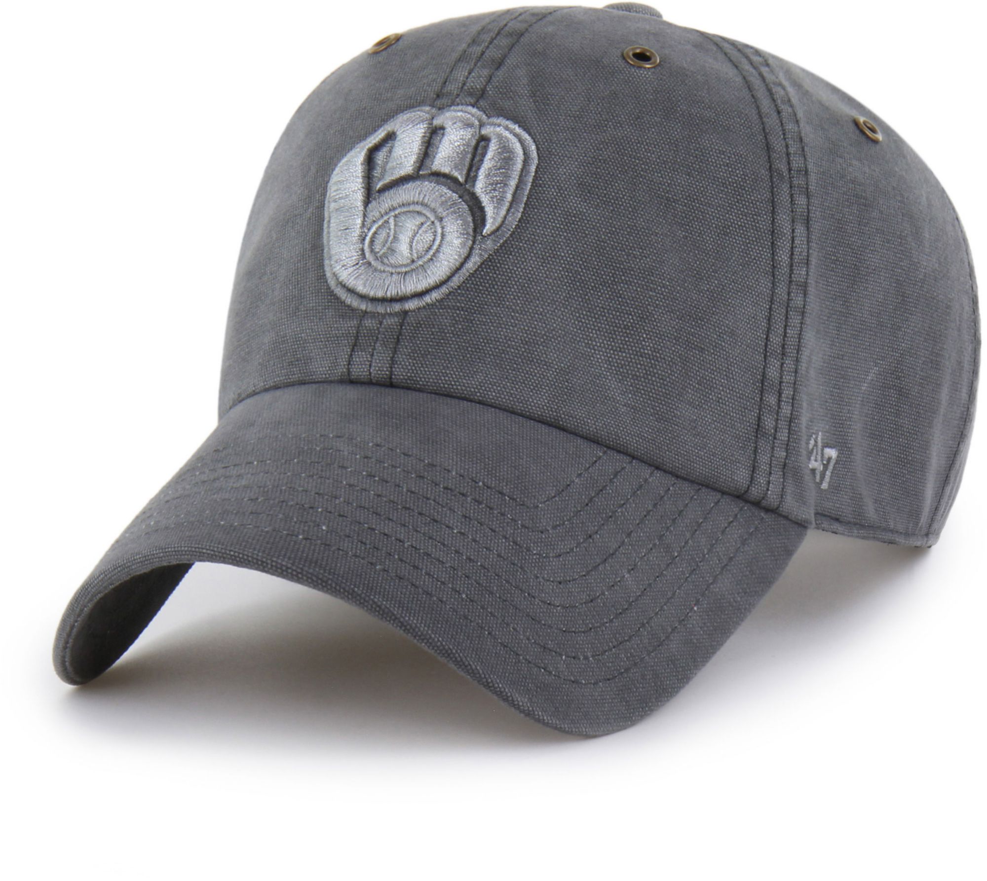 Carhartt x '47 Adult Milwaukee Brewers Charcoal Garment Dyed Clean Up Adjustable Hat product image