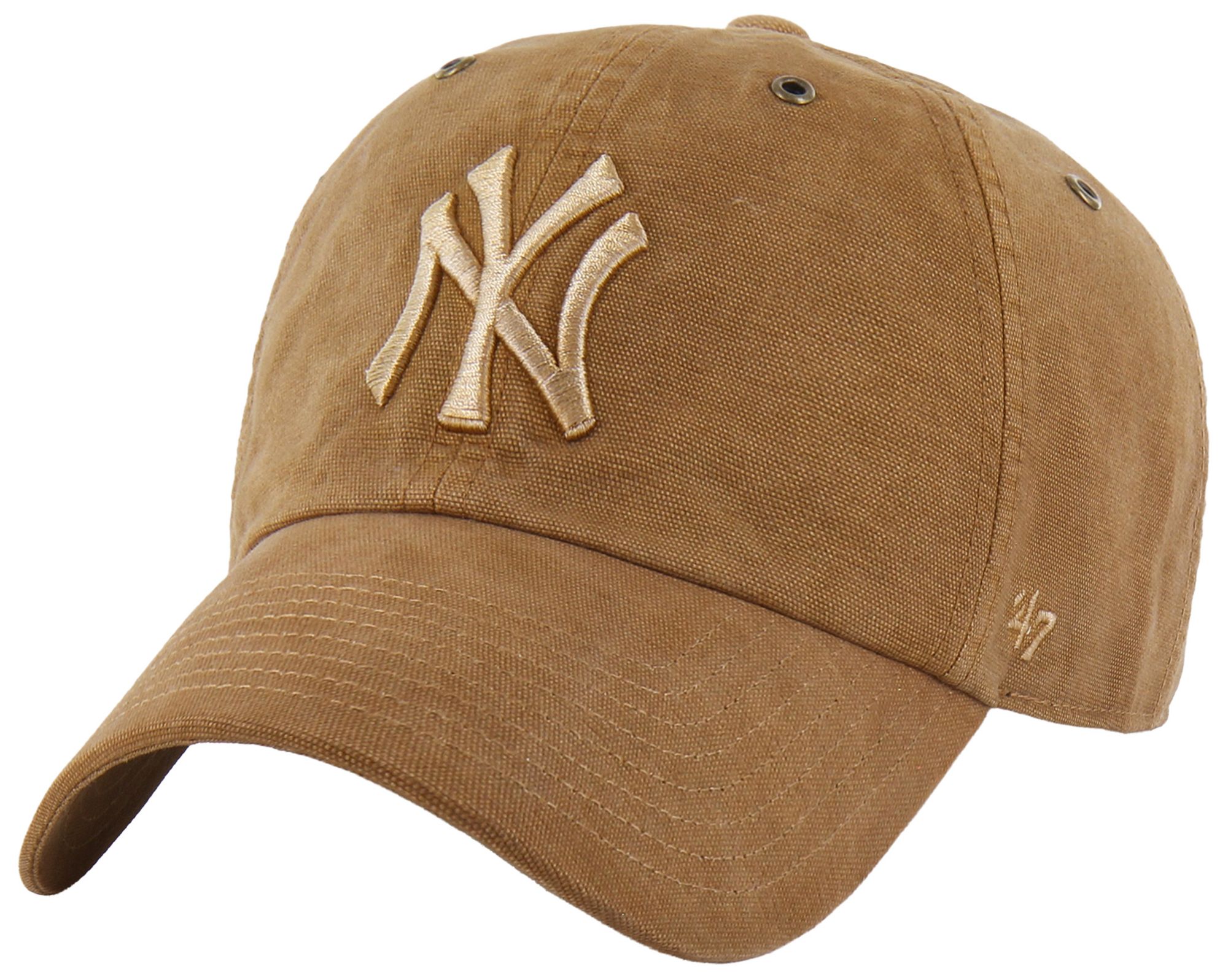 Carhartt x '47 Adult New York Yankees Brown Dyed Clean Up Adjustable Hat product image