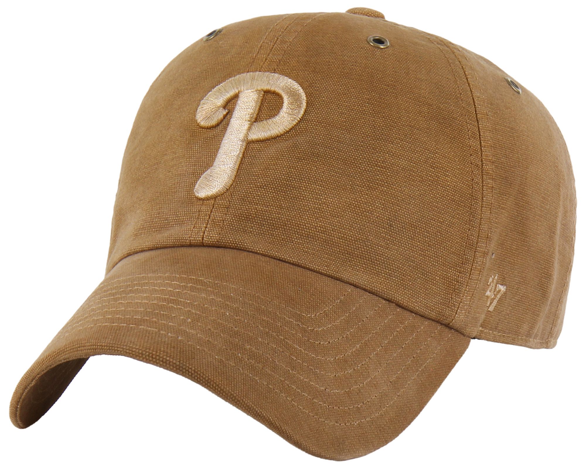 Carhartt x '47 Adult Philadelphia Phillies Brown Garment Dyed Clean Up Adjustable Hat product image