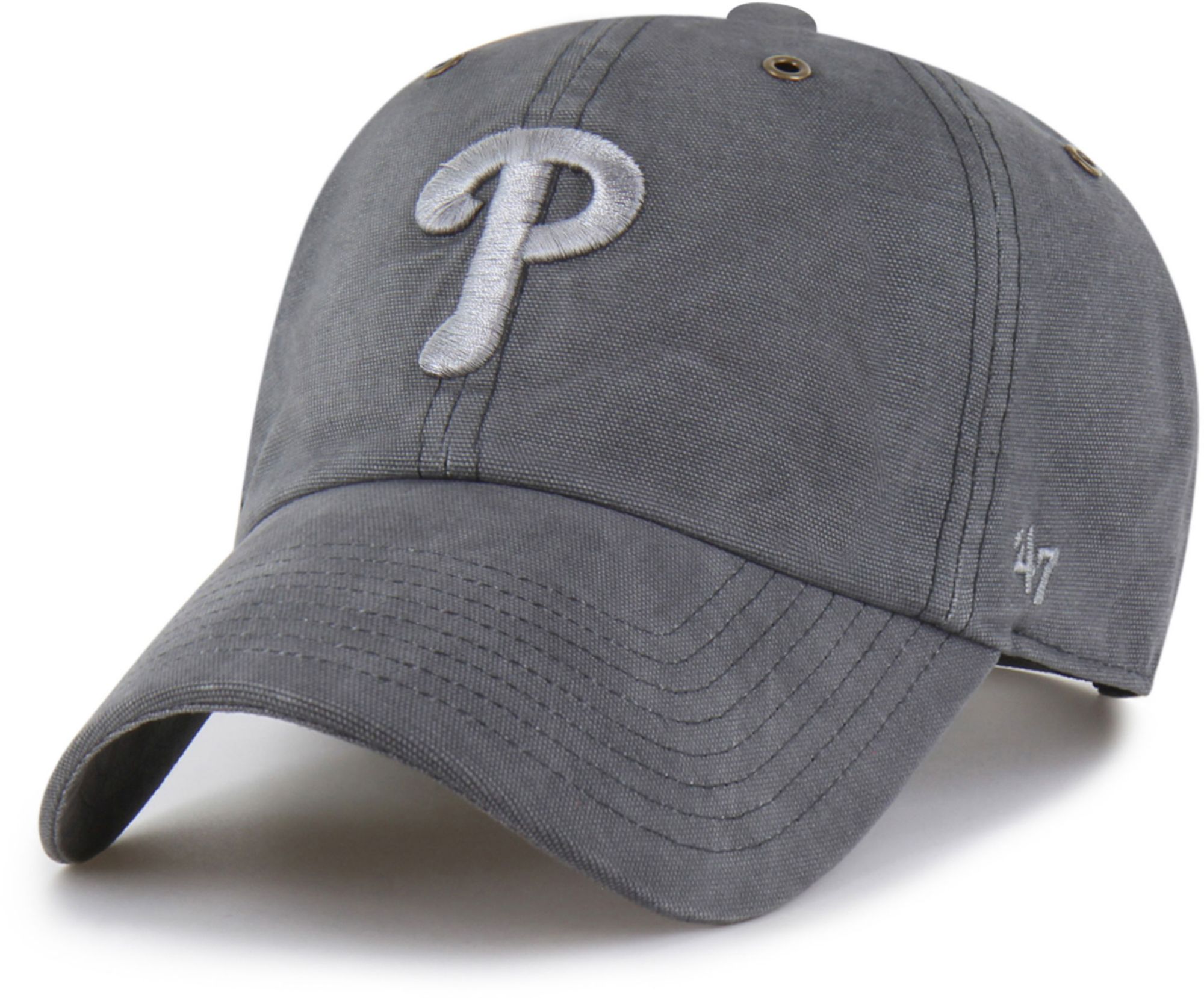 Carhartt x '47 Adult Philadelphia Phillies Charcoal Garment Dyed Clean Up Adjustable Hat product image