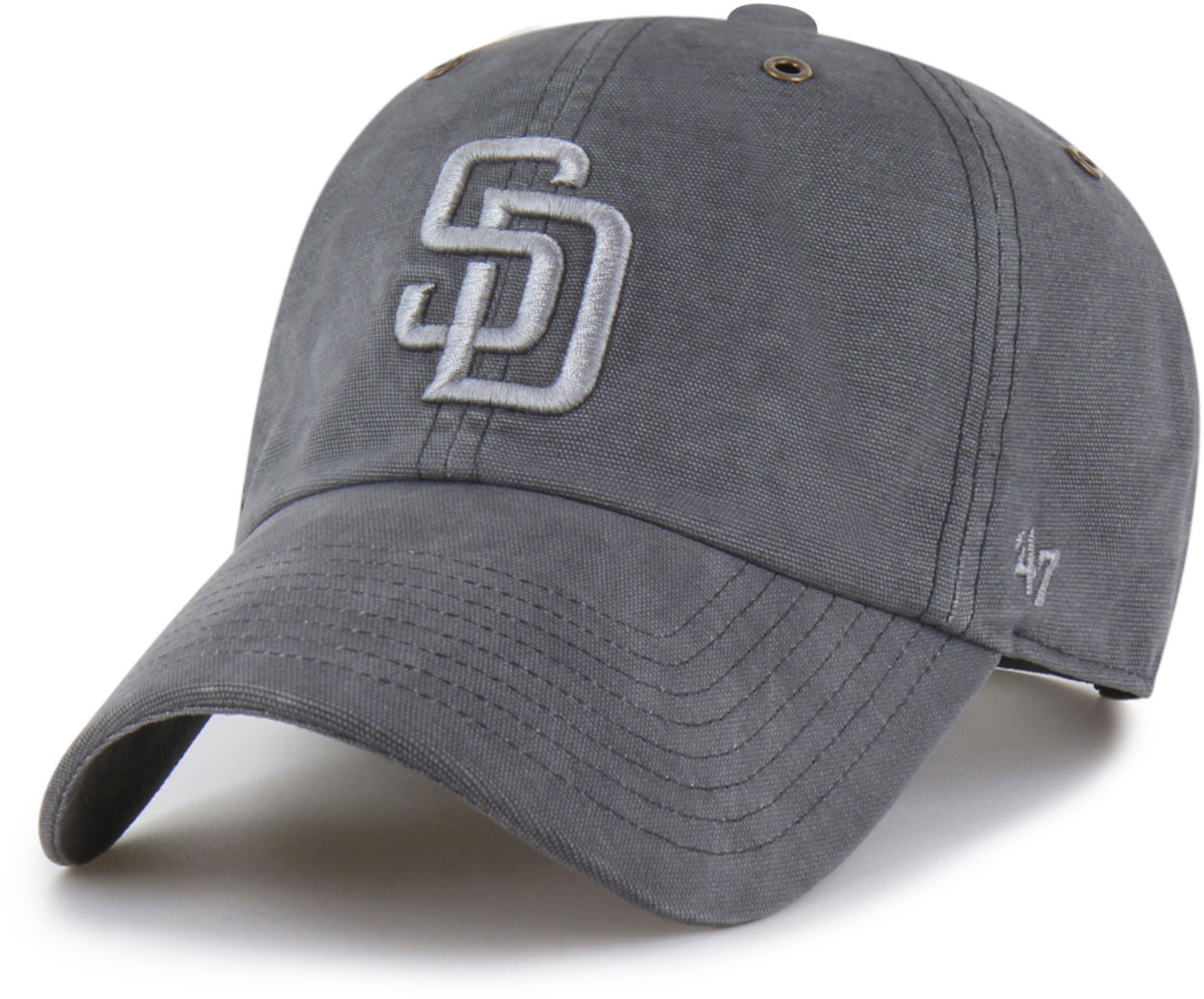 Carhartt x '47 Adult San Diego Padres Charcoal Garment Dyed Clean Up Adjustable Hat product image