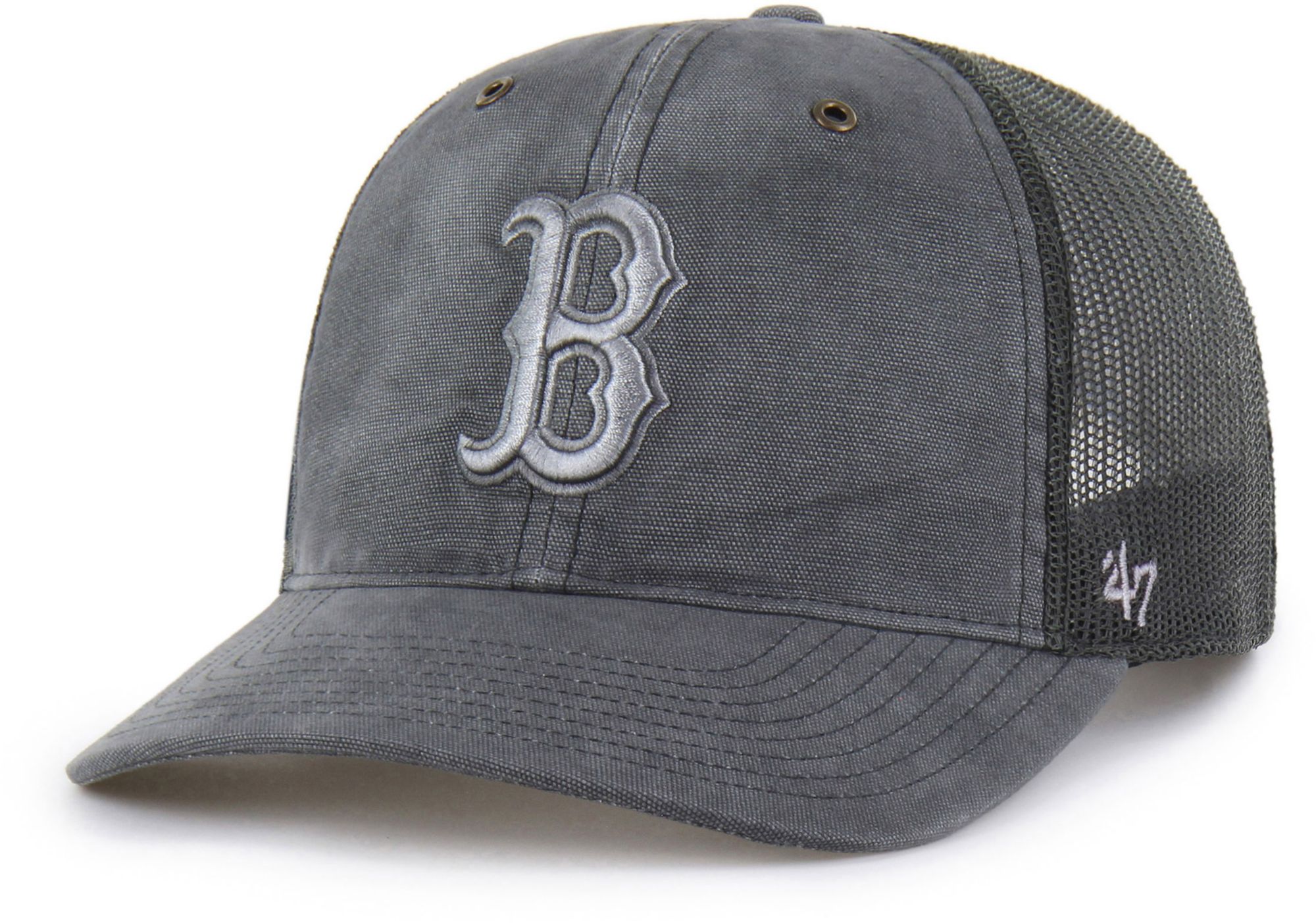Carhartt x '47 Adult Boston Red Sox Charcoal Garment Dyed Trucker Adjustable Hat product image