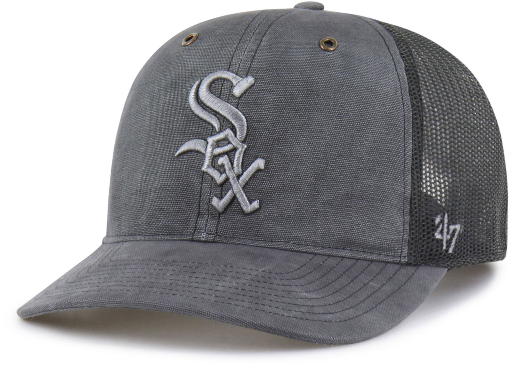 Carhartt x '47 Adult Chicago White Sox Charcoal Garment Dyed Trucker Adjustable Hat product image
