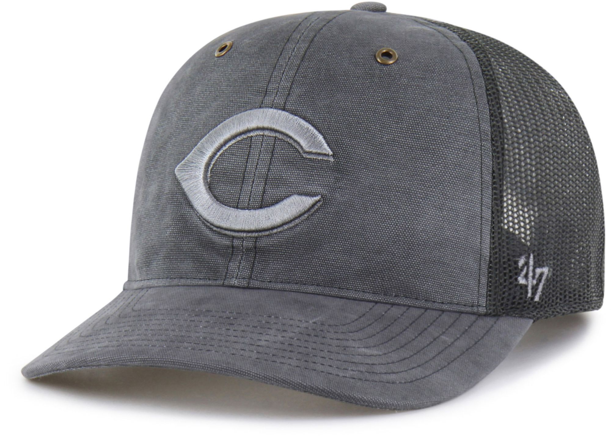 Carhartt x '47 Adult Cincinnati Reds Charcoal Garment Dyed Trucker Adjustable Hat product image