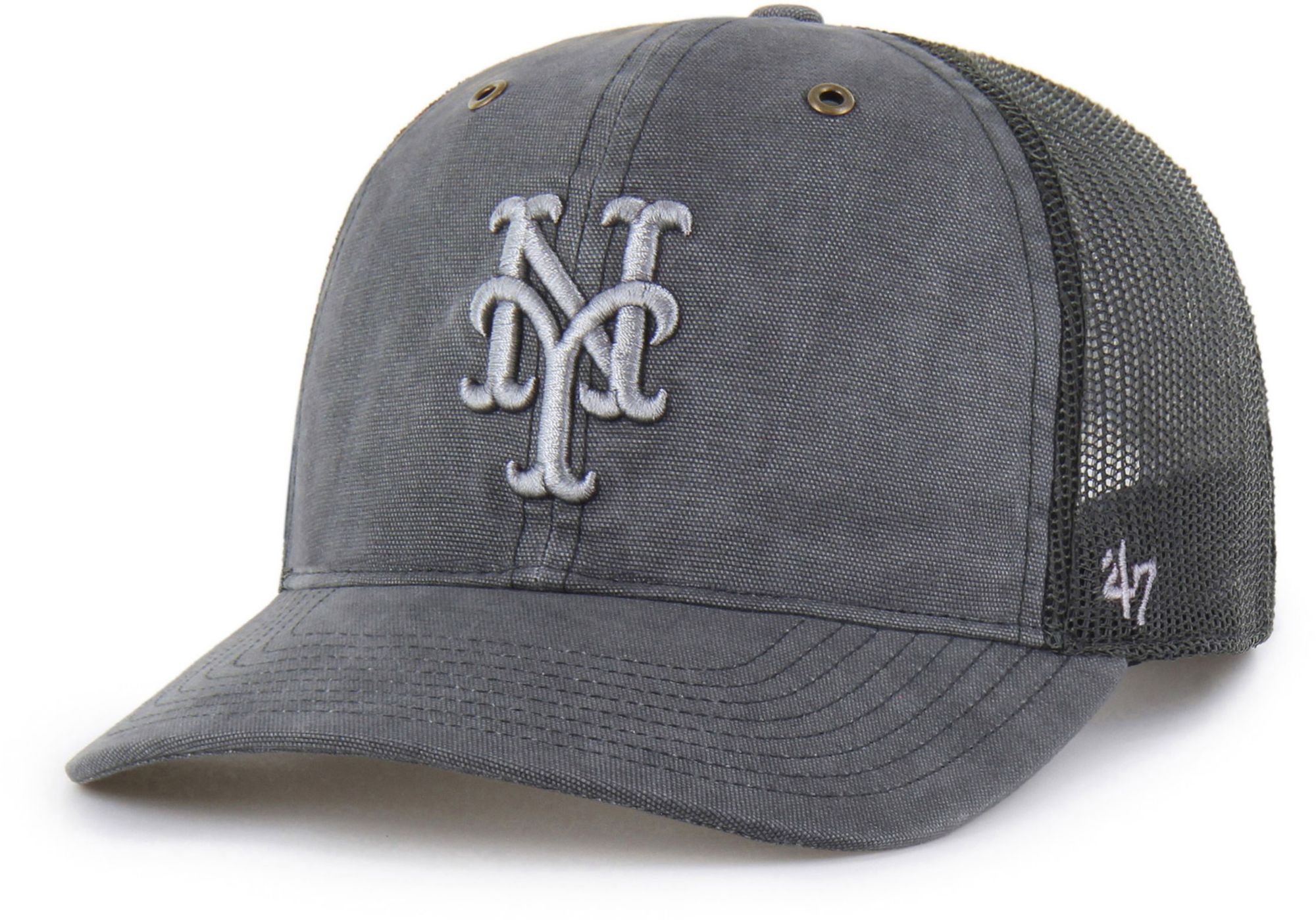 Carhartt x '47 Adult New York Mets Charcoal Garment Dyed Trucker Adjustable Hat product image