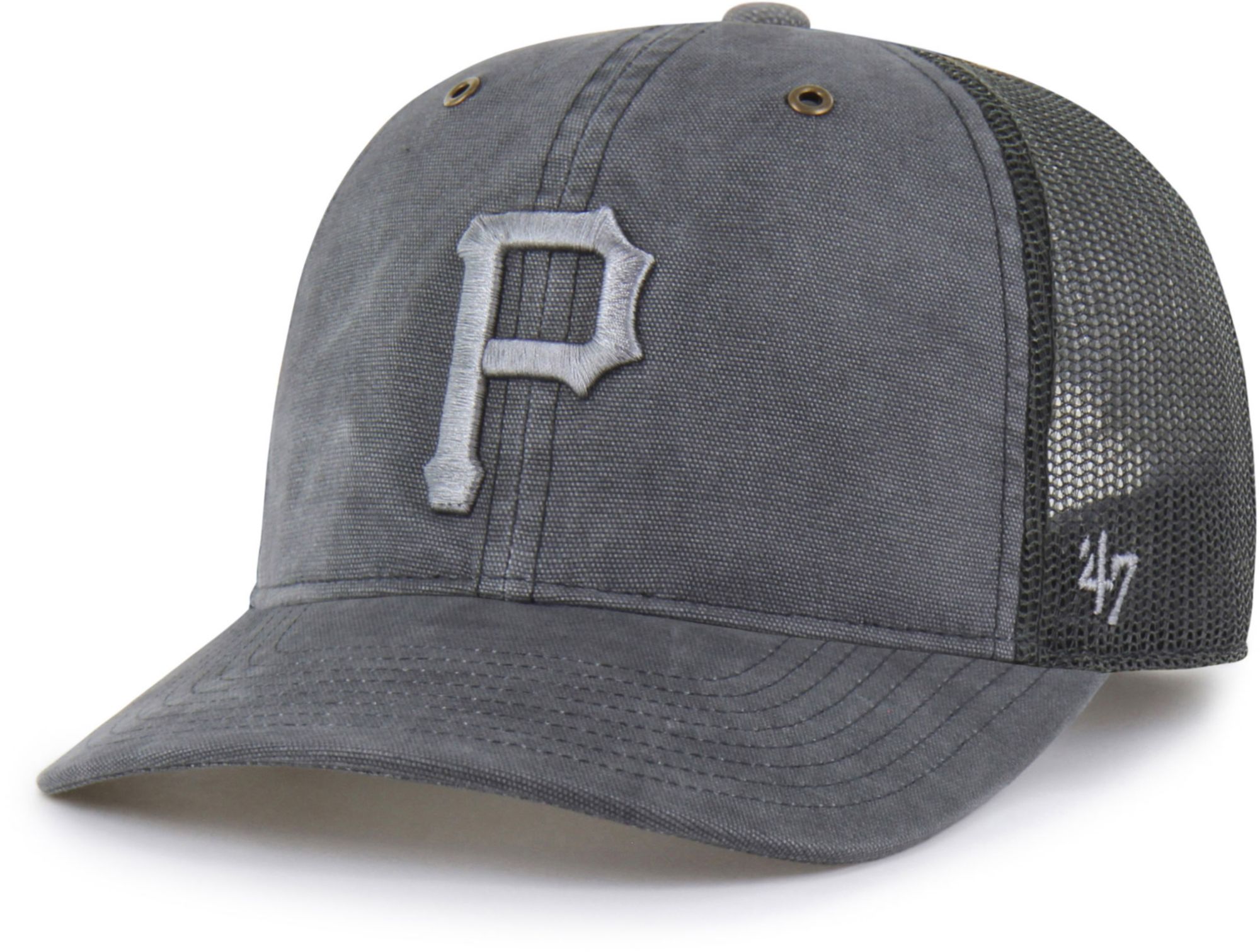 Carhartt x '47 Adult Pittsburgh Pirates Charcoal Garment Dyed Trucker Adjustable Hat product image