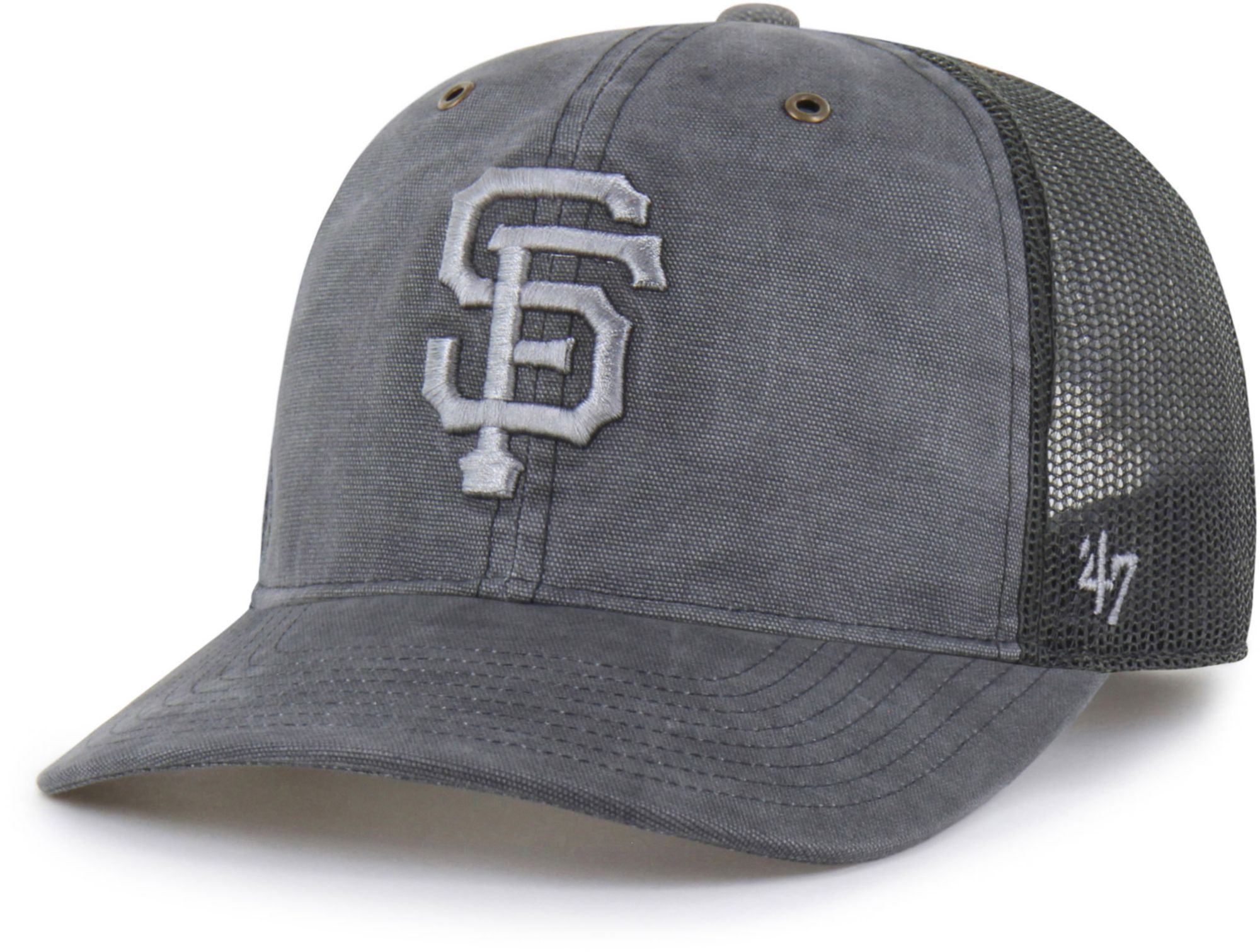 Carhartt x '47 Adult San Francisco Giants Charcoal Dyed Trucker Adjustable Hat product image