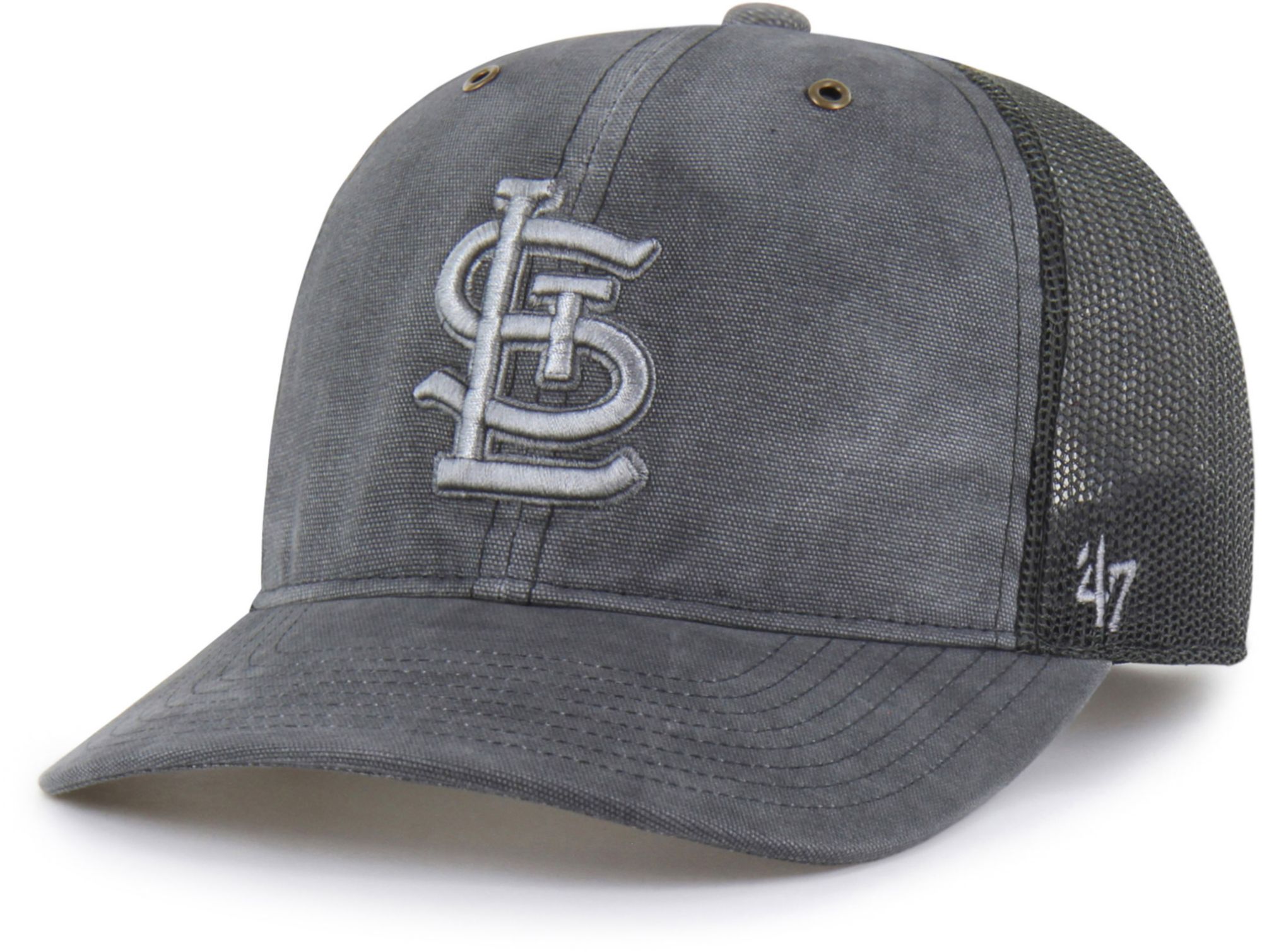 Carhartt x '47 Adult St. Louis Cardinals Charcoal Garment Dyed Trucker Adjustable Hat product image
