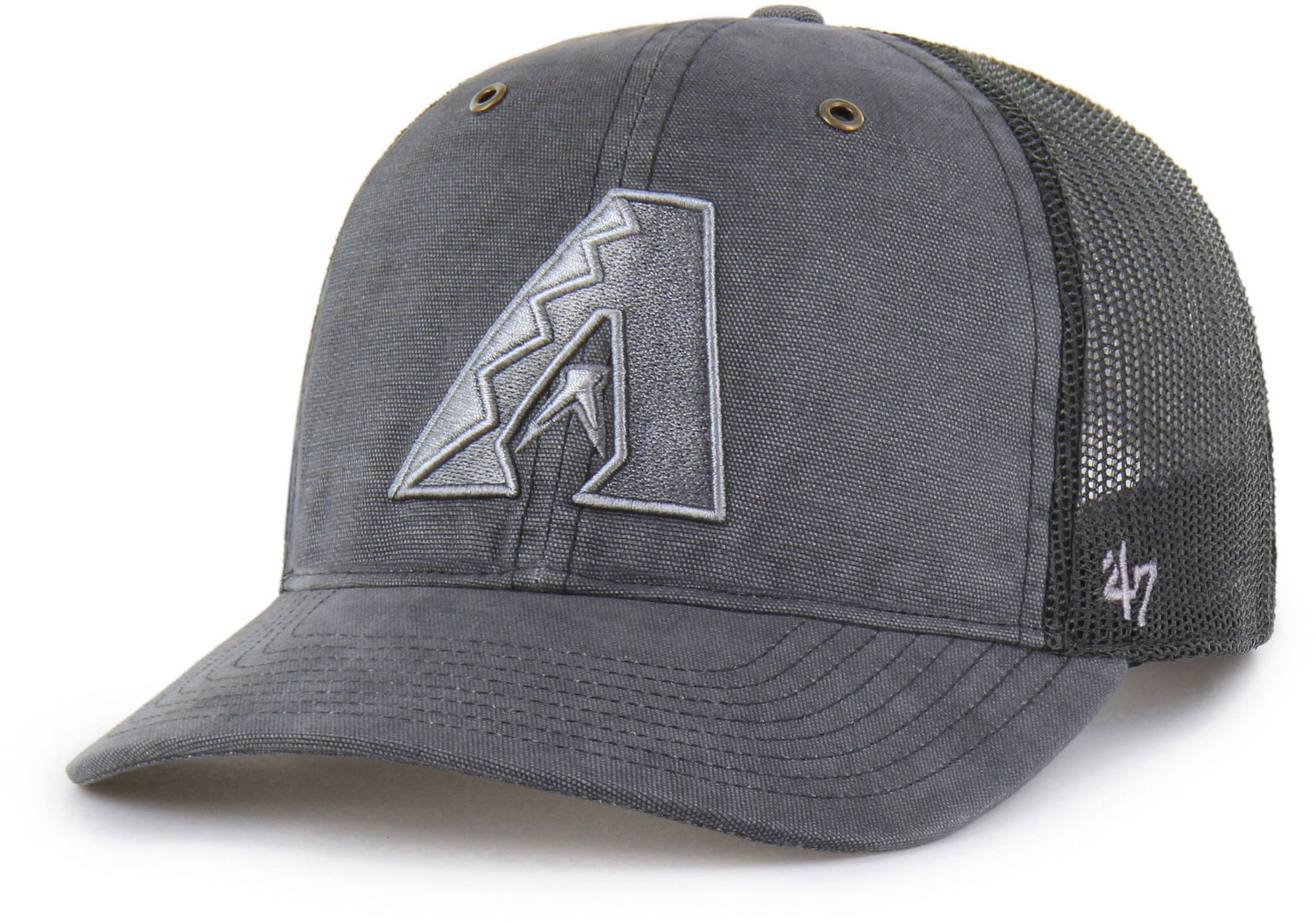 Carhartt x '47 Adult Arizona Diamondbacks Charcoal Dyed Trucker Adjustable Hat product image