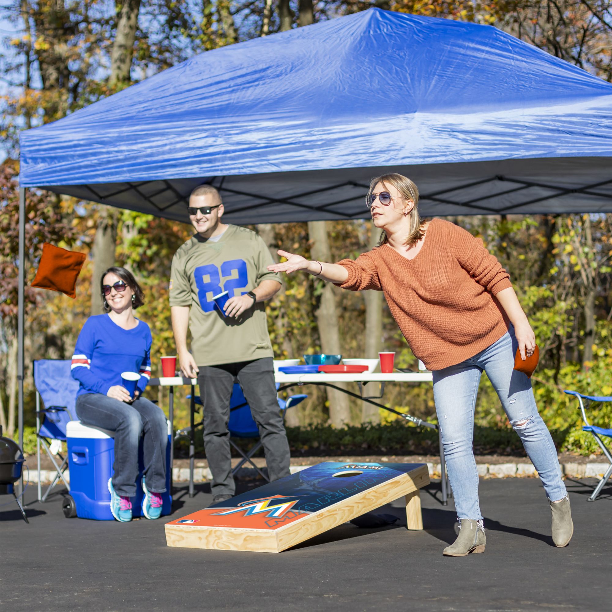 Wild Sports Miami Marlins 2' x 4' Cornhole Board Set product image