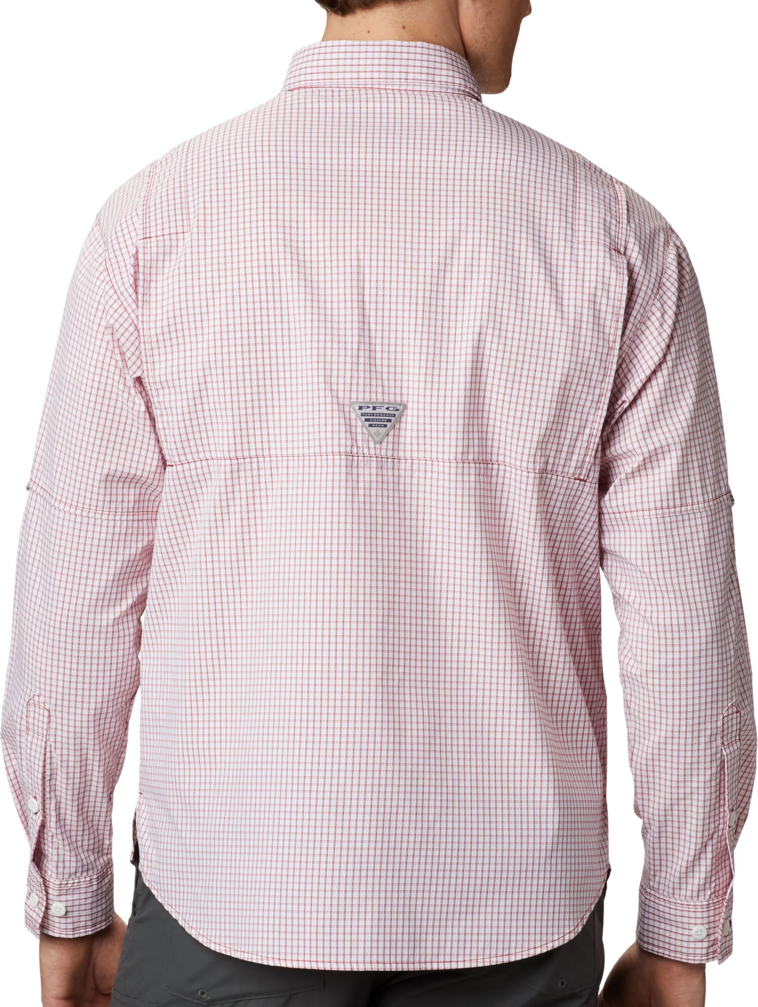 Columbia Men's Alabama Crimson Tide Crimson Gingham Long Sleeve Tamiami Shirt product image