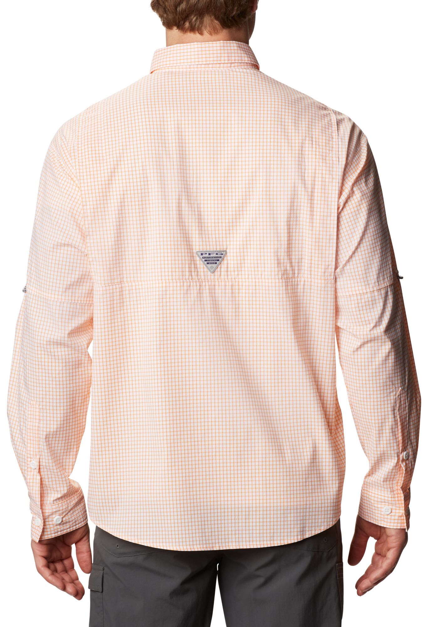 Columbia Men's Tennessee Volunteers Tennessee Orange Gingham Tamiami Long Sleeve Shirt product image