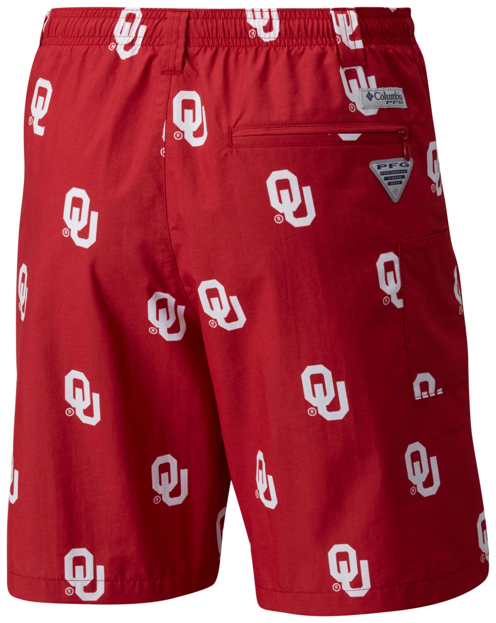 Columbia Men's Oklahoma Sooners Crimson Backcast II Printed Performance Shorts