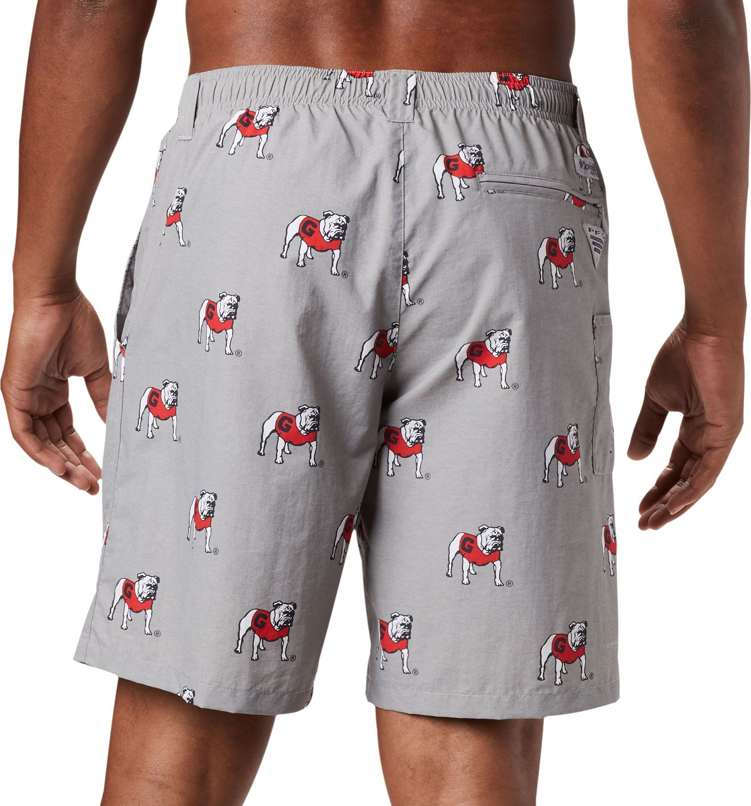 Columbia Men's Georgia Bulldogs Red Backcast II Printed Performance Shorts product image