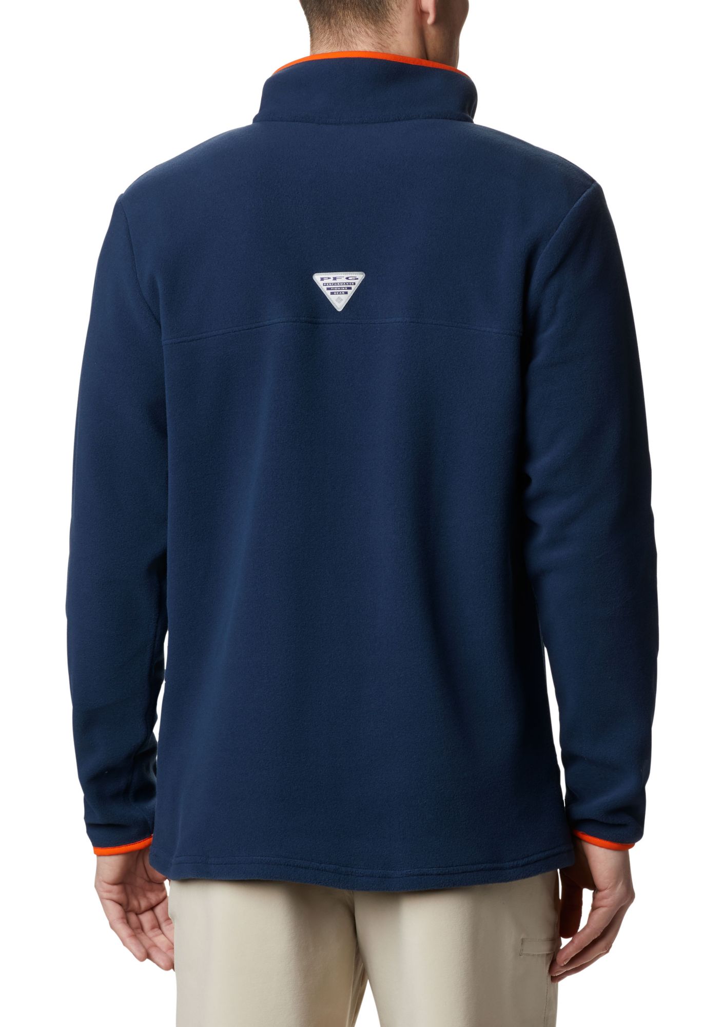 Columbia Men's Auburn Tigers Blue Harborside Fleece Pullover product image
