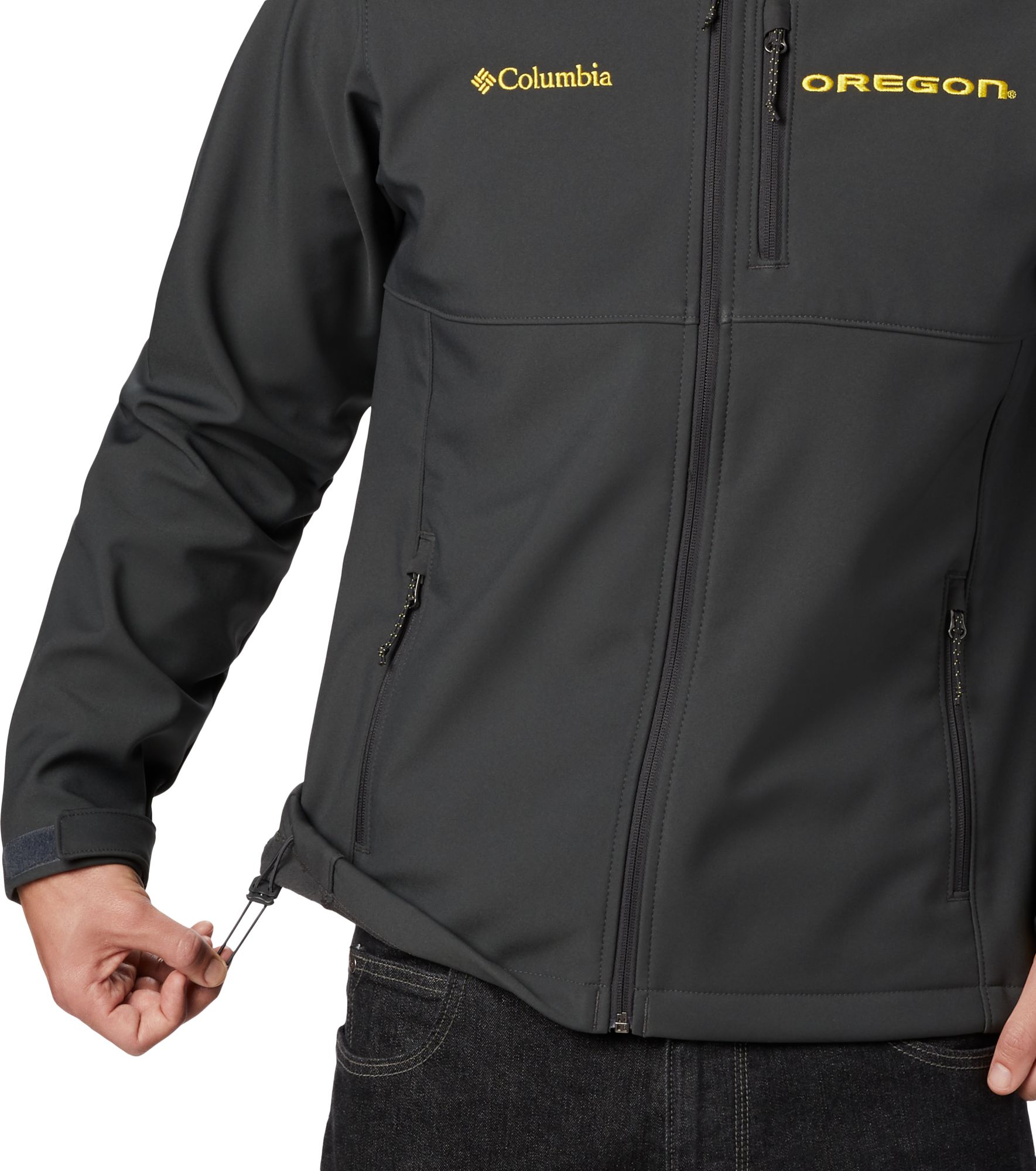 Columbia Men's Oregon Ducks Grey CLG Ascender&trade; Softshell Jacket product image