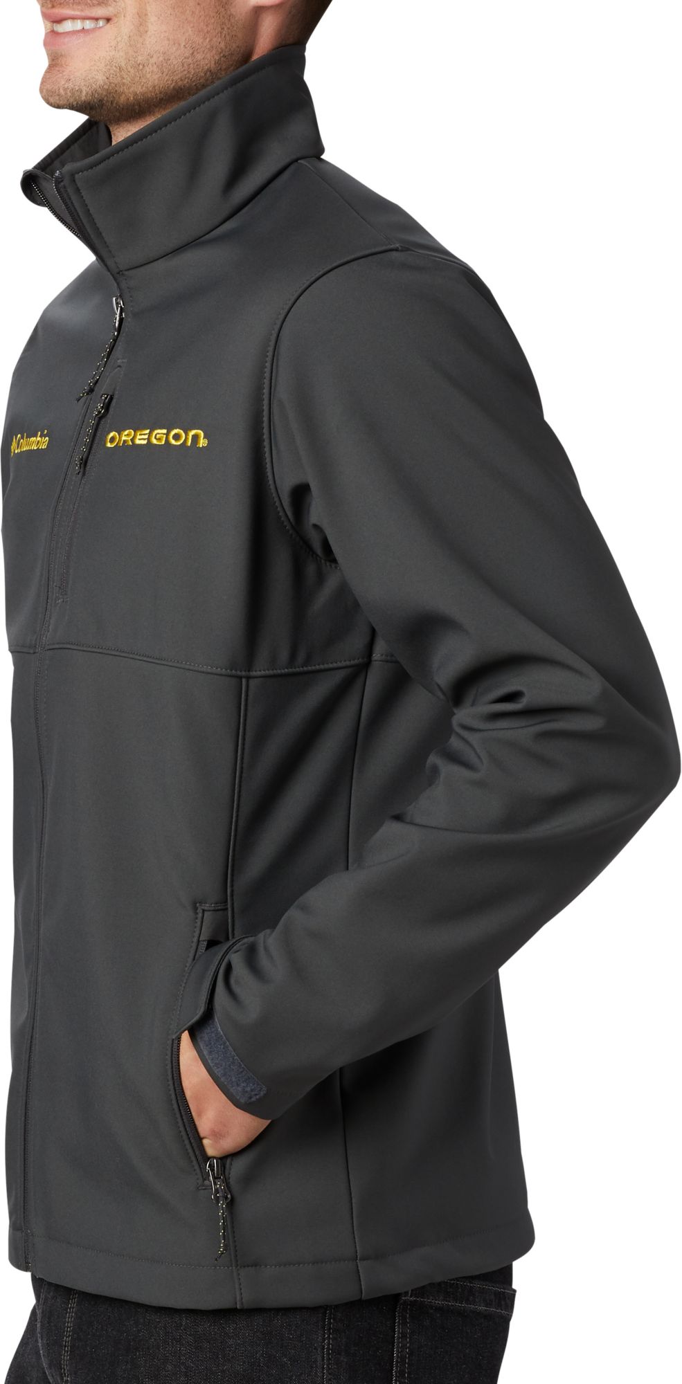 Columbia Men's Oregon Ducks Grey CLG Ascender&trade; Softshell Jacket product image