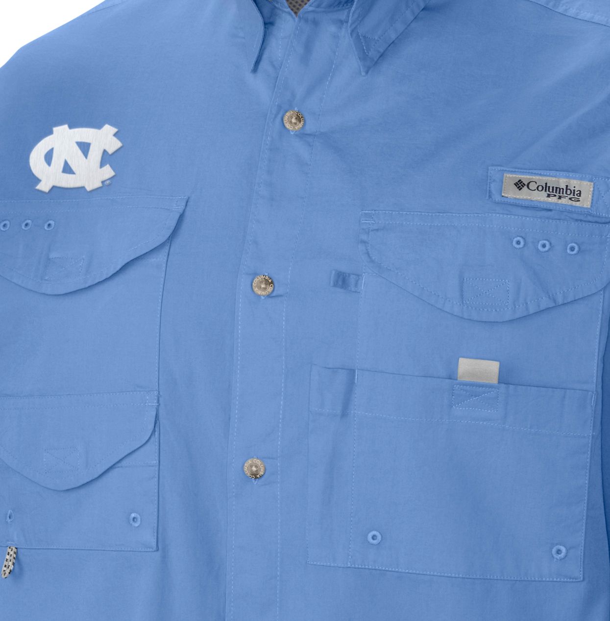 Columbia Men's North Carolina Tar Heels Tamiami Performance Short Sleeve White Shirt product image