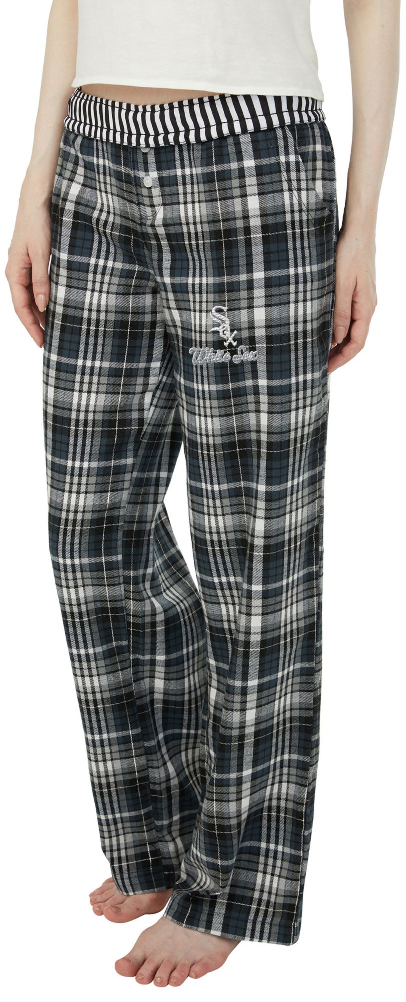 Concepts Sport Women's Chicago White Sox Black Laney Flannel Sleep Pants product image