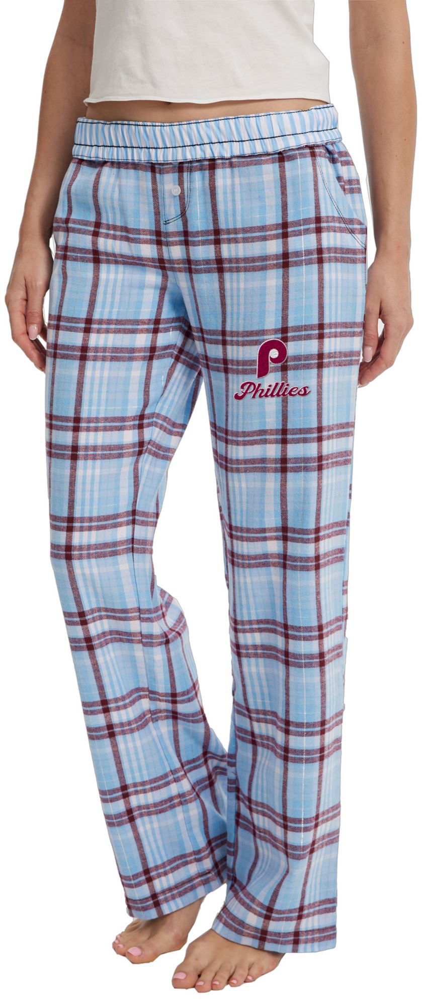 Concepts Sport Women's Philadelphia Phillies Light Blue Laney Flannel Sleep Pants product image