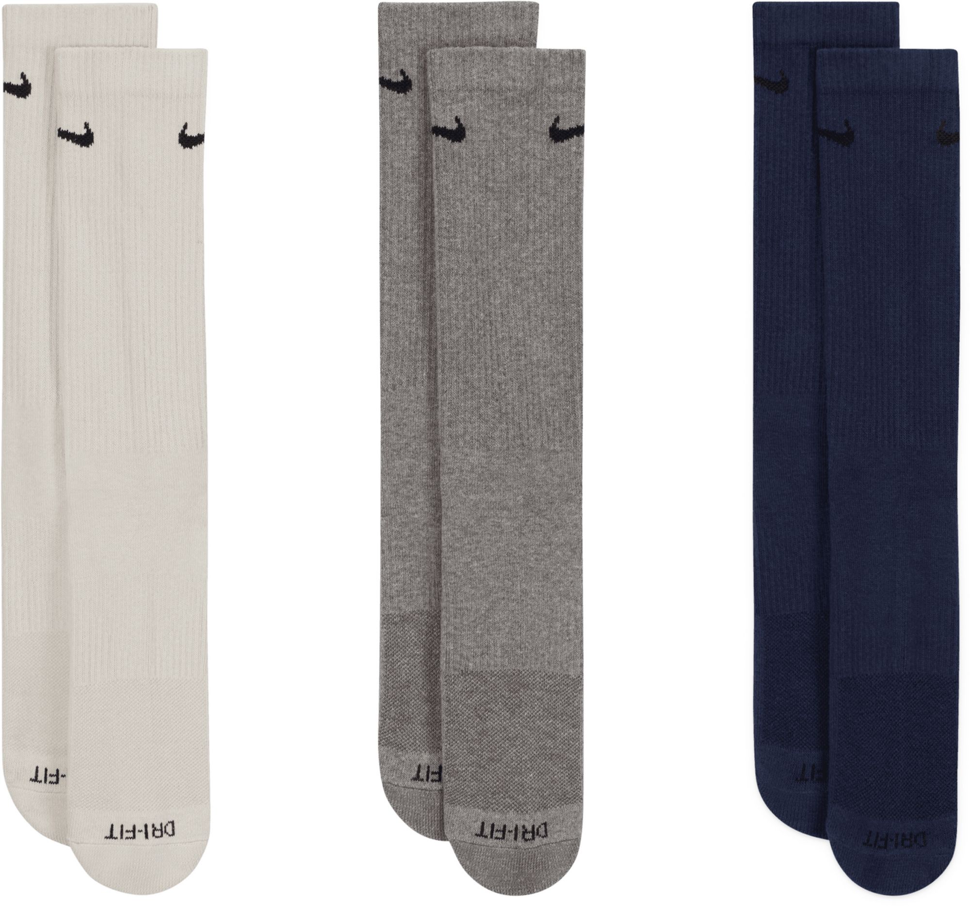 Nike Youth Dri-FIT Everyday Plus Cushion Crew Socks - 3 Pack