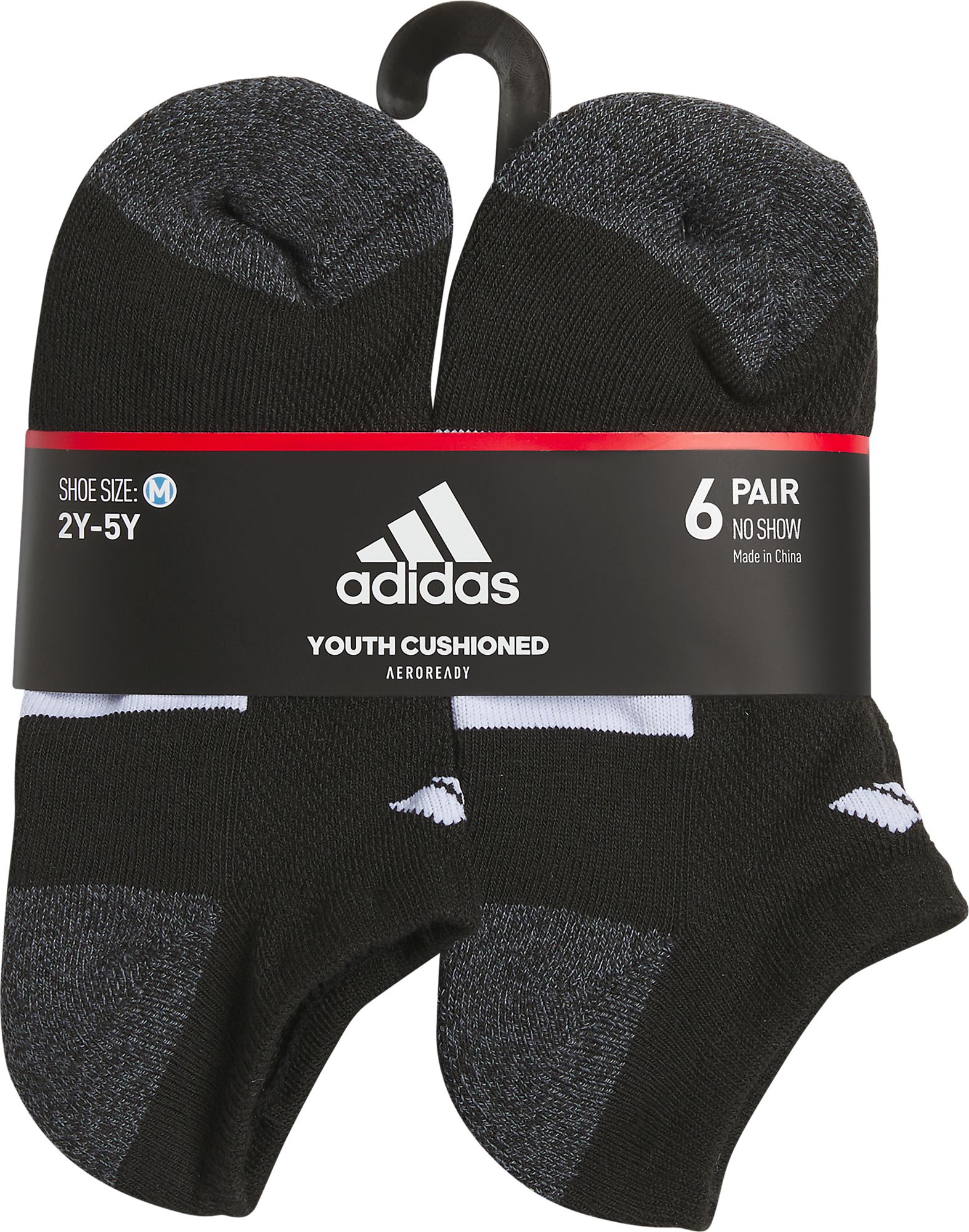 adidas Youth Cushioned 6-Pack No-Show Socks product image
