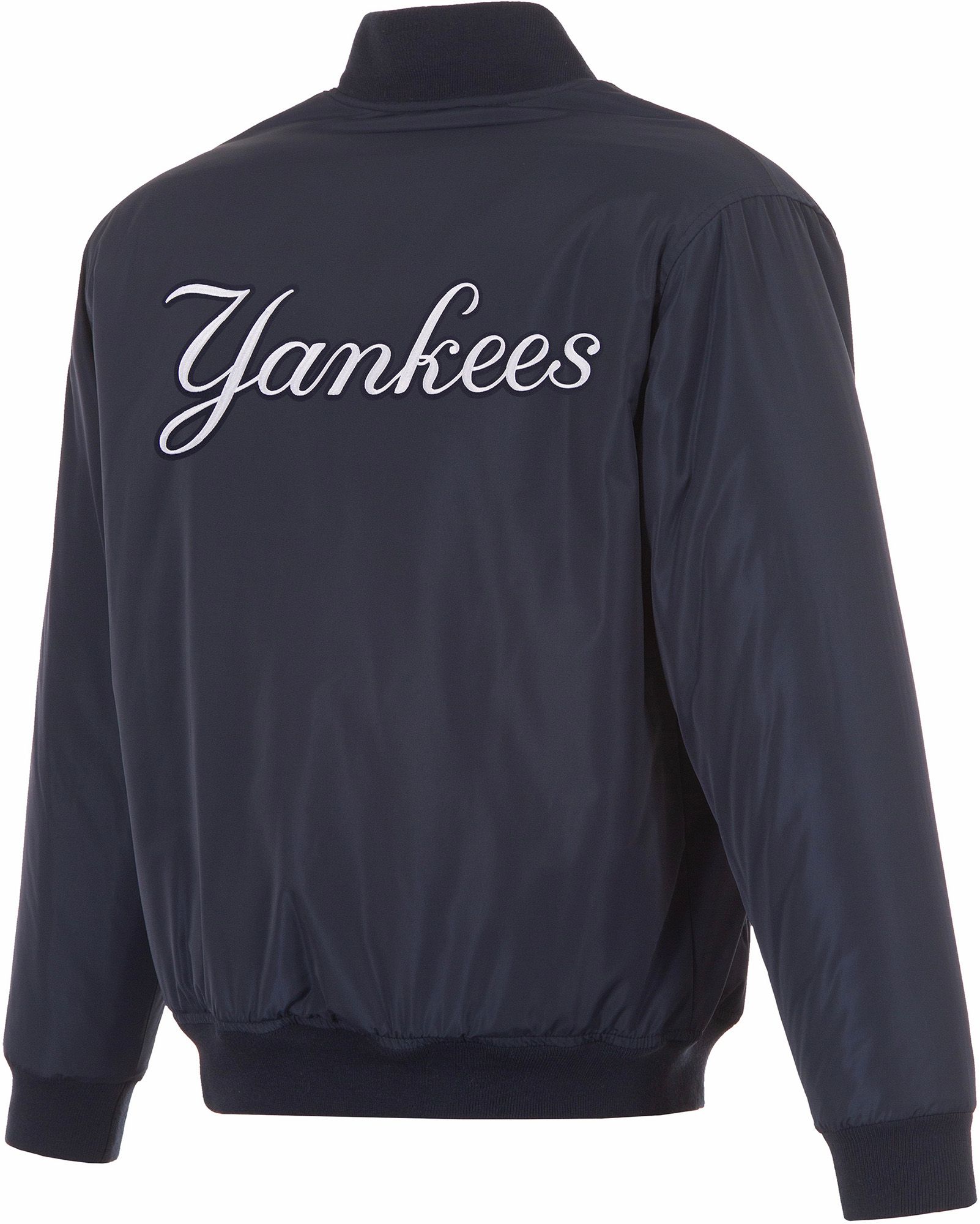 JH Design Men's New York Yankees Full-Zip Reversible Flight Navy Nylon Jacket product image