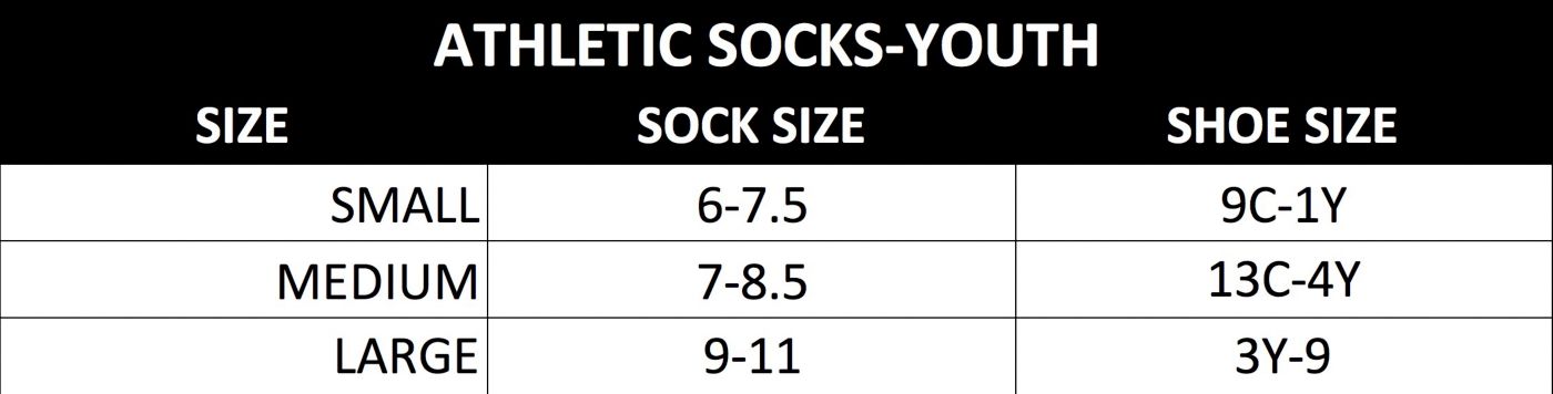 Adidas youth socks size chart best sale