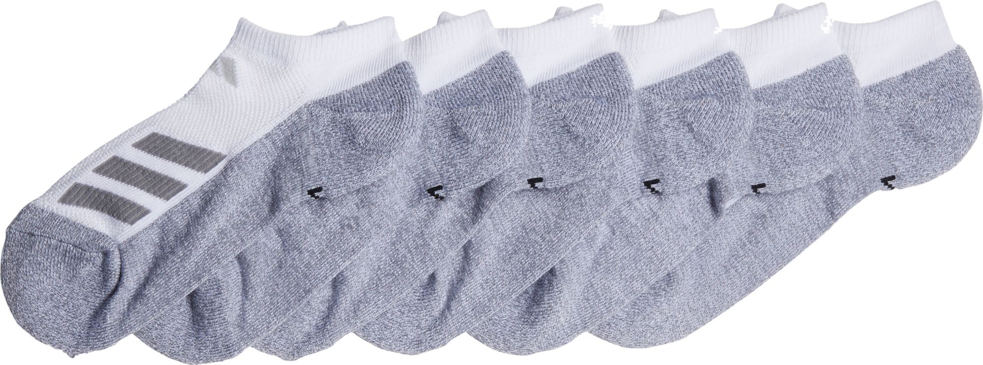adidas Youth Cushioned Angle Stripe No-Show Socks – 6 Pack product image