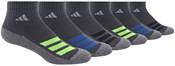 adidas Youth Cushioned Angle Stripe Quarter Socks – 6 Pack product image