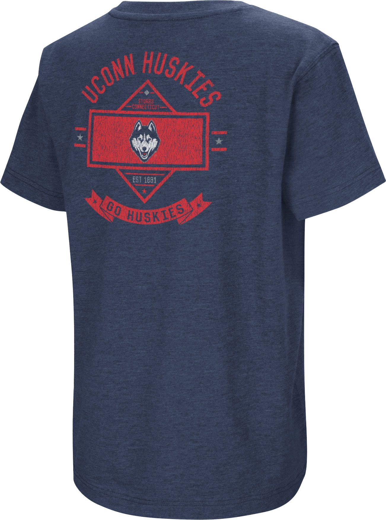 Colosseum Youth Connecticut Huskies Navy Playbook T-Shirt product image