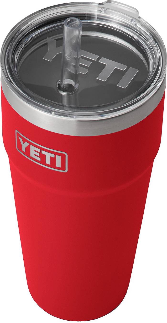 YETI Rambler 26-fl oz Stainless Steel Cup with Straw Lid at
