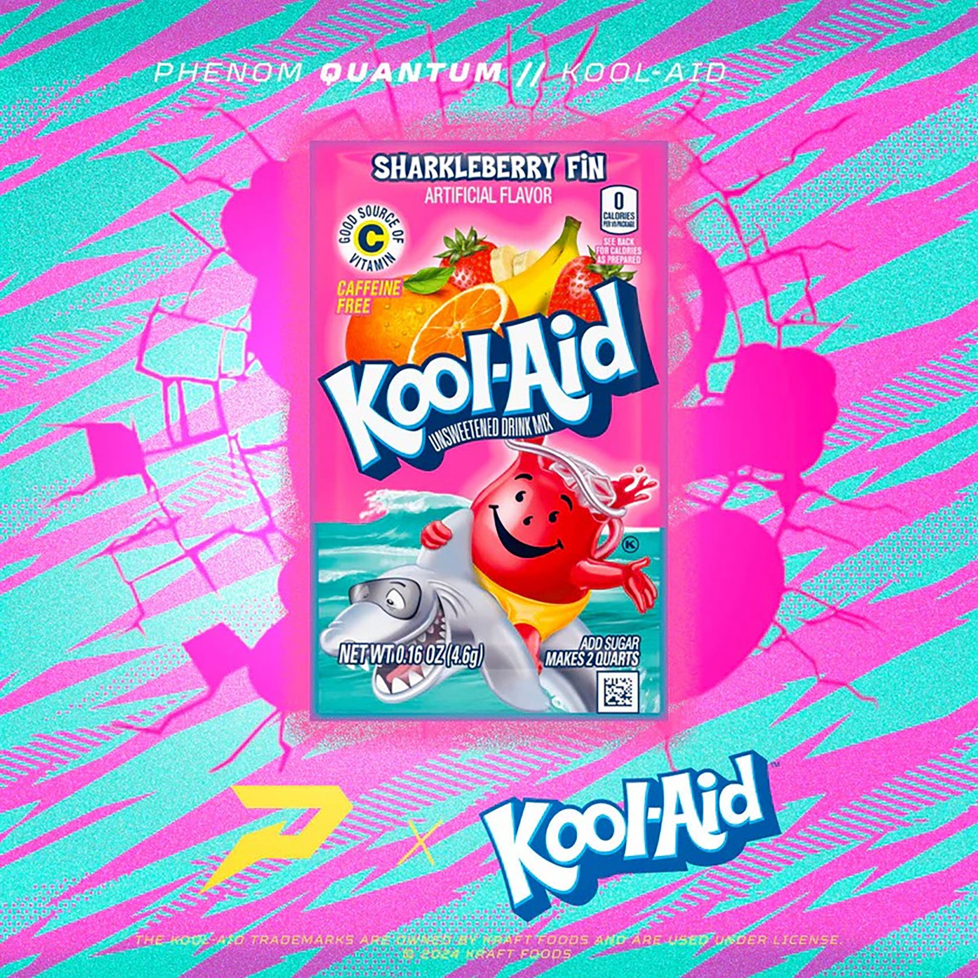 Phenom Elite Youth VaporStick 4.0 Kool-Aid "Sharkleberry Fin" Football Gloves product image