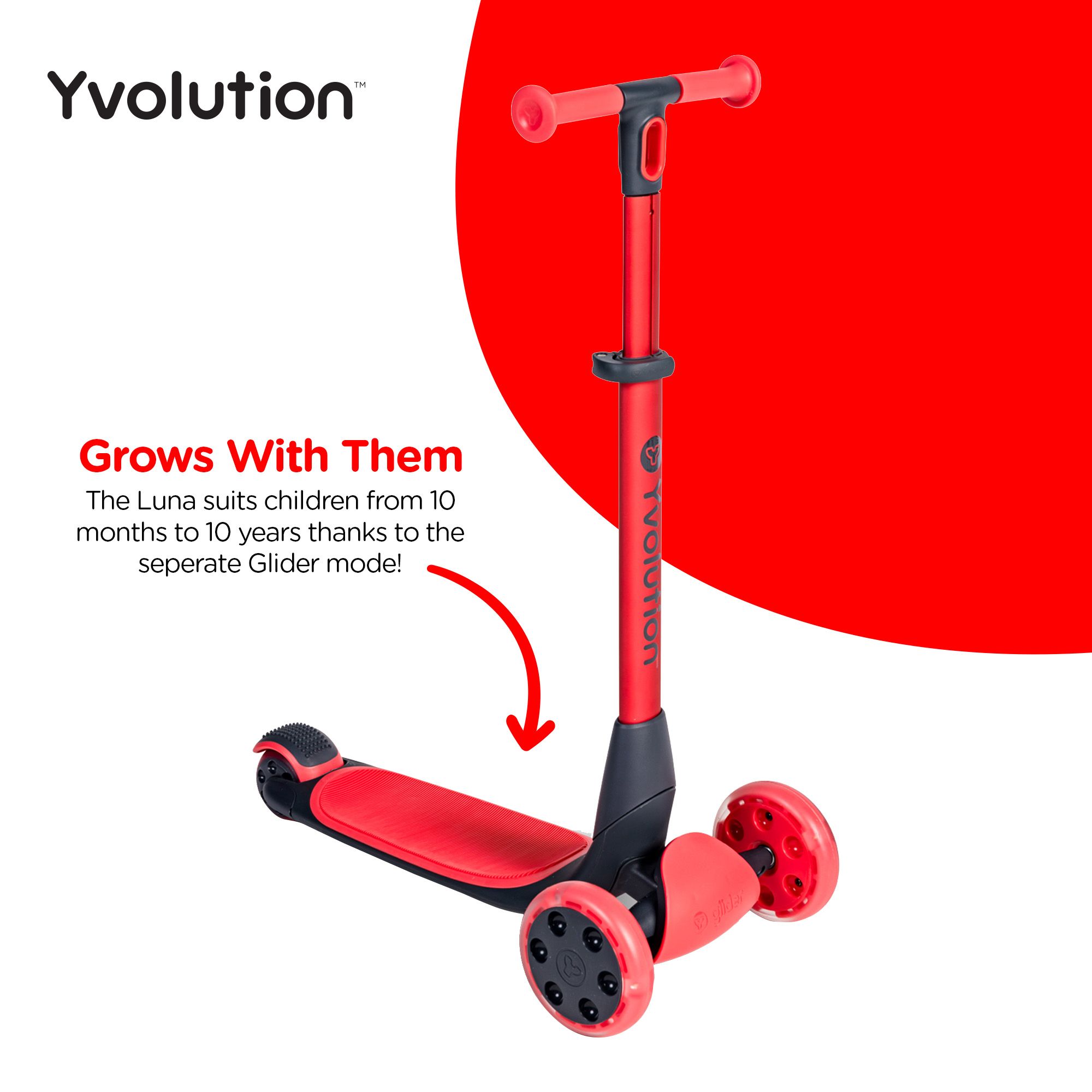 Yvolution Kids' Ride-On 5-in-1 Scooter product image