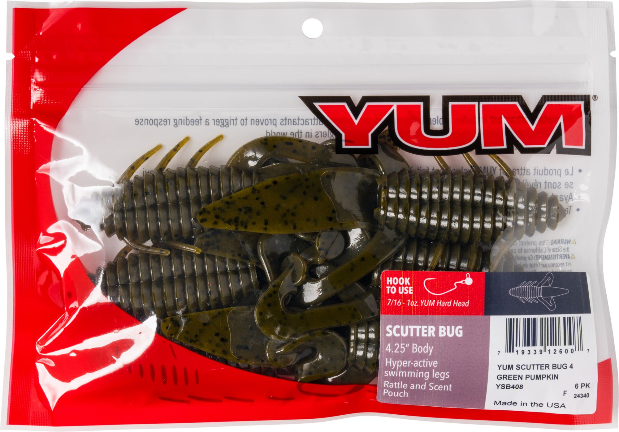 YUM Scutter Bug Creature Bait - 6 Pack product image