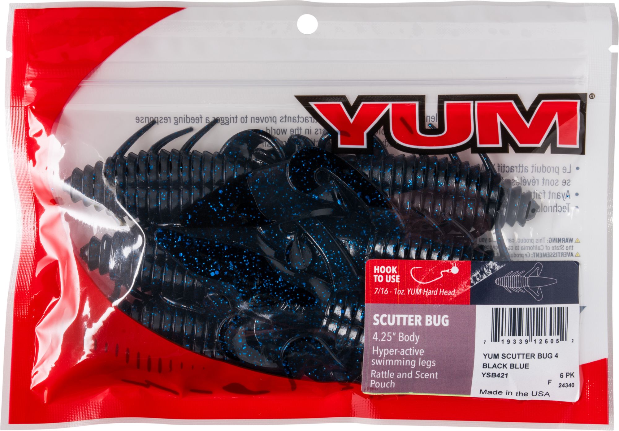 YUM Scutter Bug Creature Bait - 6 Pack product image