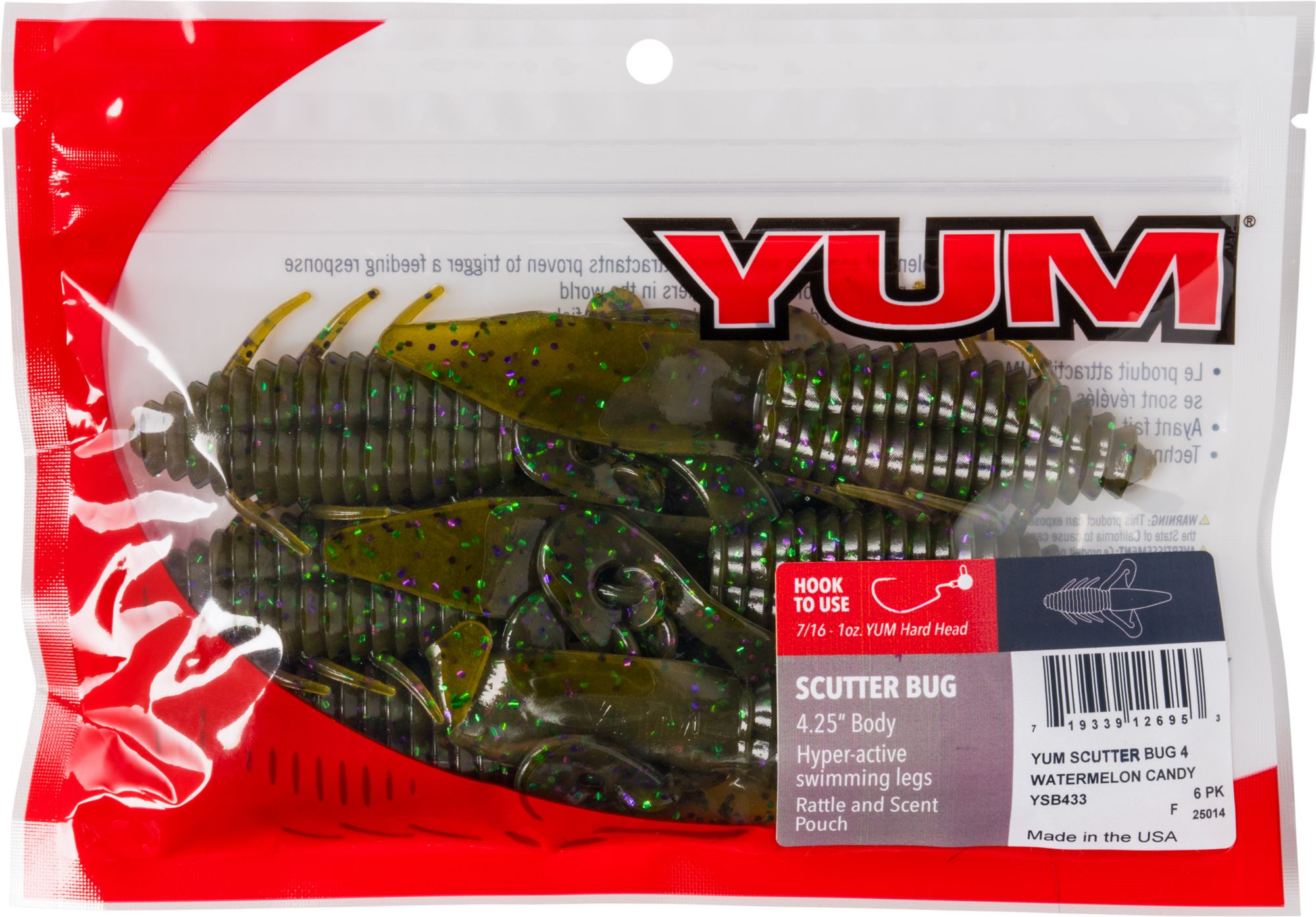 YUM Scutter Bug Creature Bait - 6 Pack product image