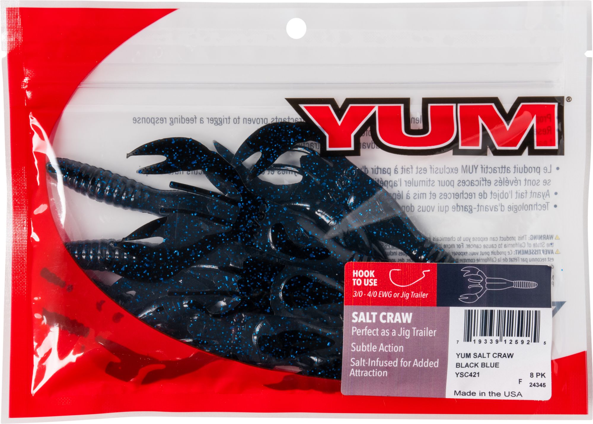 YUM Salt Craw Soft Bait - 8 Pack product image
