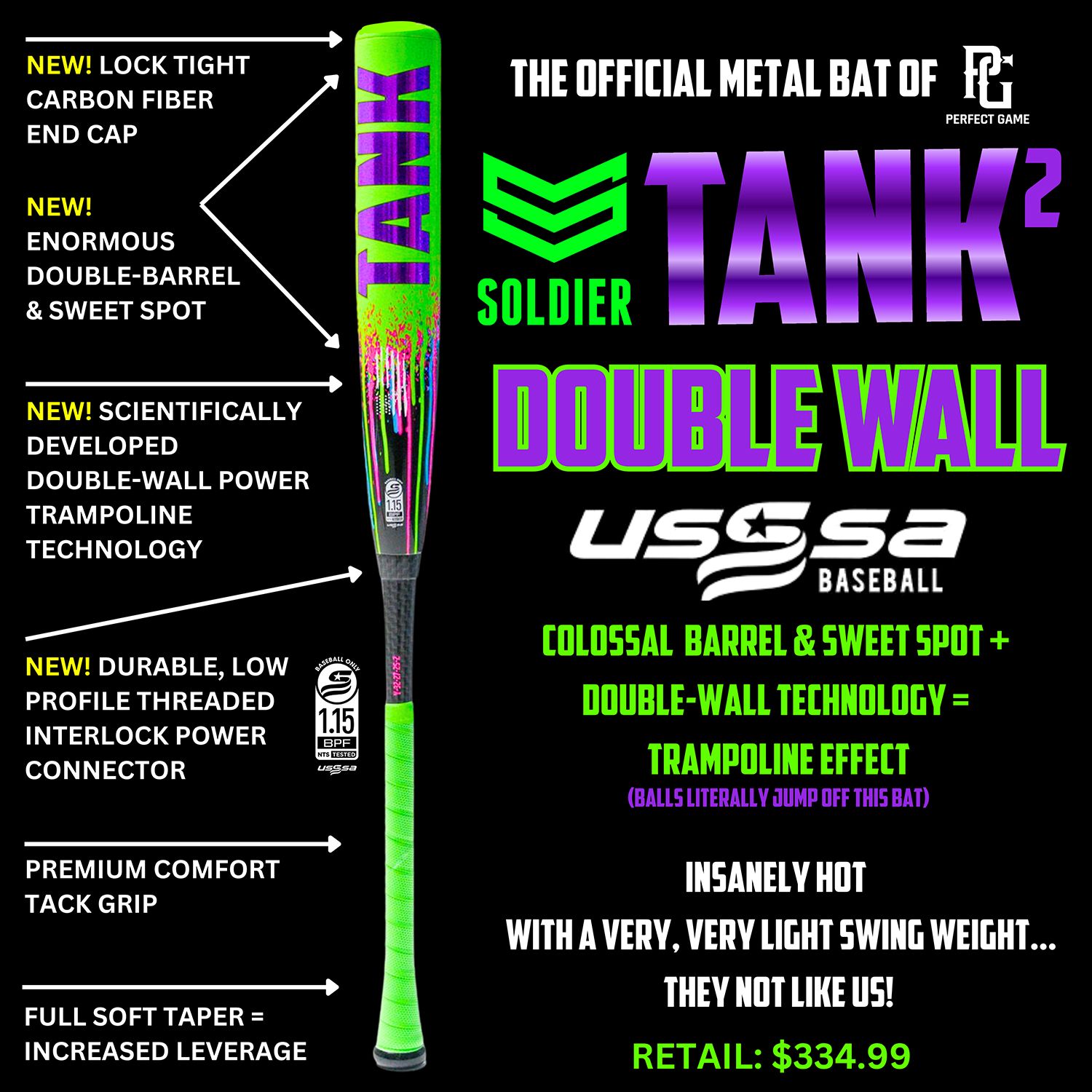 Soldier Sports TANK2 USSSA Bat 2026 (-8) product image