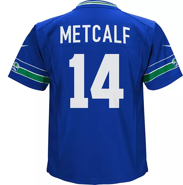 Nike Little Kids' Seattle Seahawks DK Metcalf #14 Alternate Blue Game  Jersey