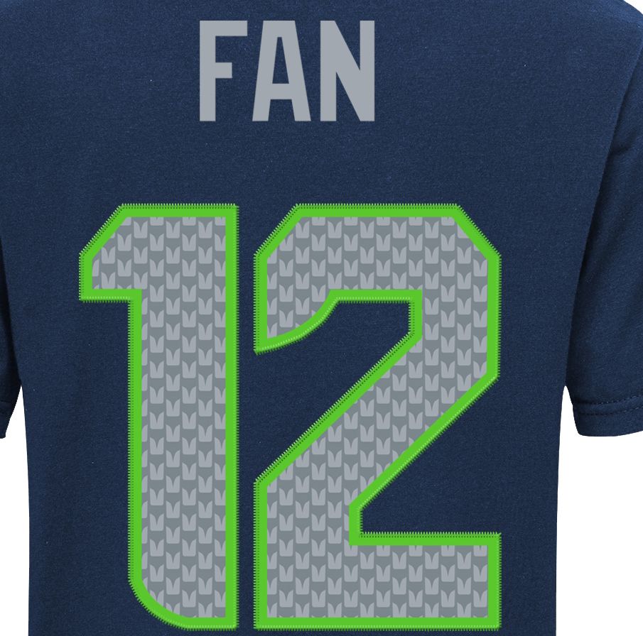 Nike Youth Seattle Seahawks Fan #12 Navy T-Shirt