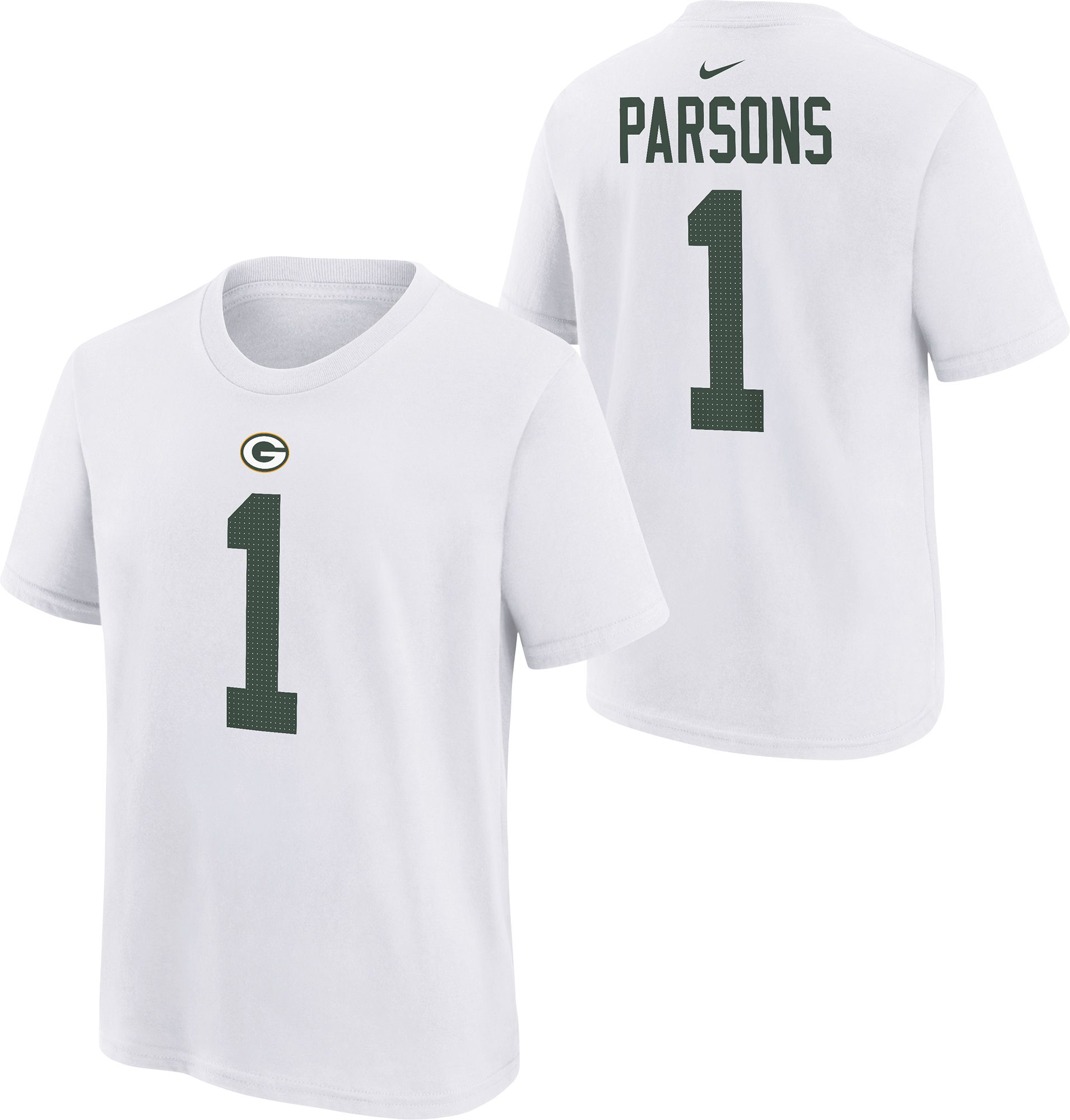 Nike Youth Green Bay Packers Micah Parsons #1 White T-Shirt product image