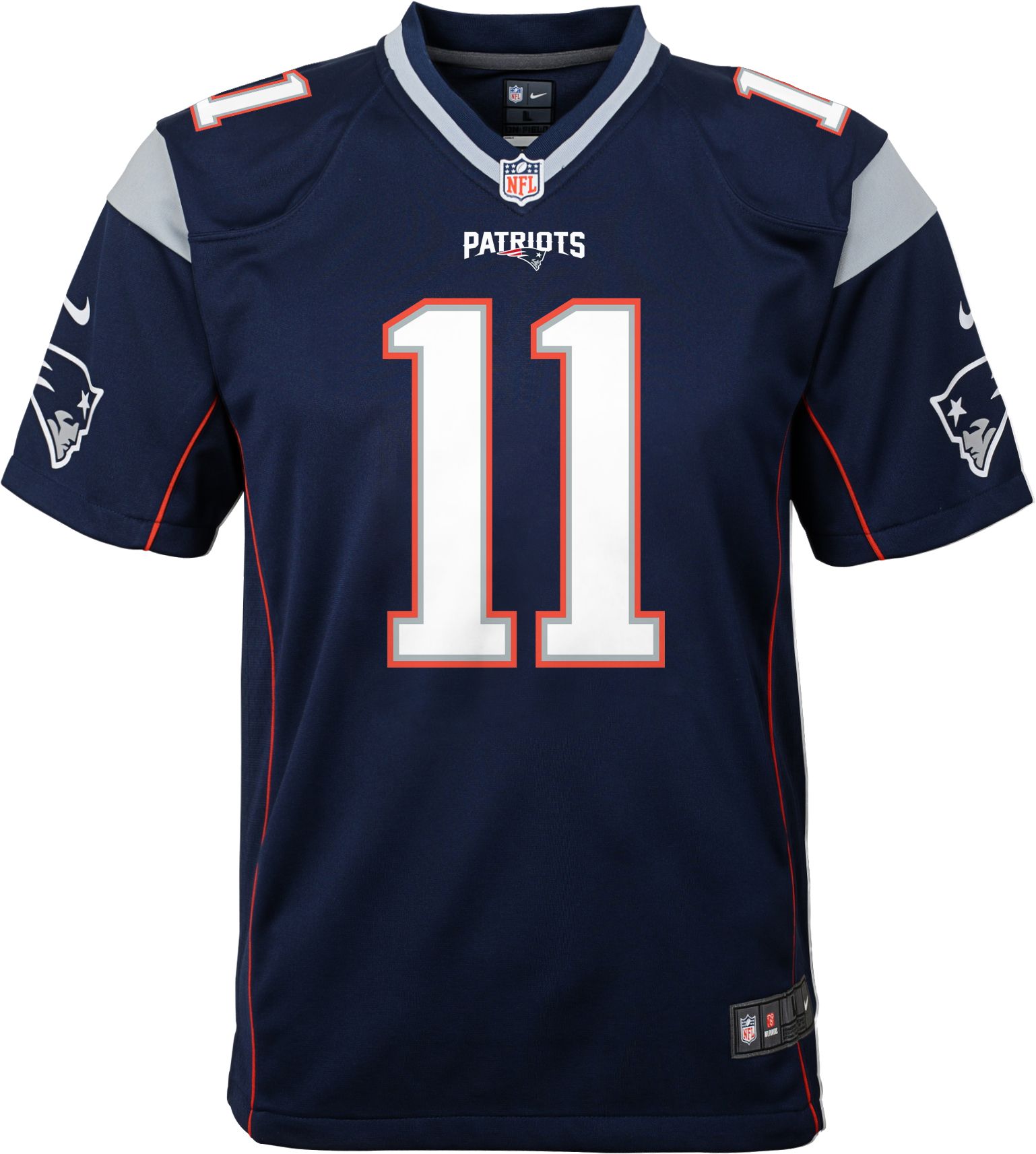 Nike Youth New England Patriots Julian Edelman #11 Navy Game Jersey product image