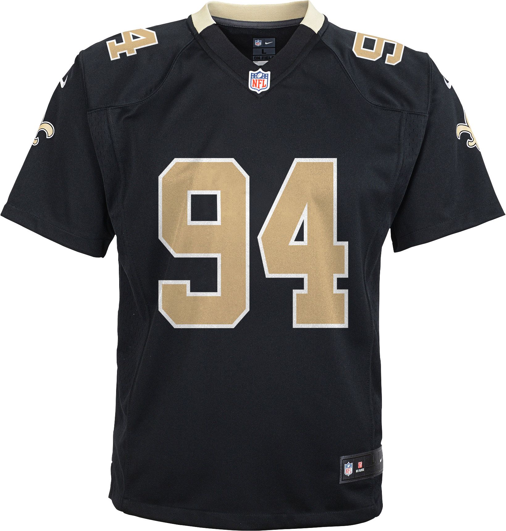 Nike Youth New Orleans Saints Cameron Jordan #94 Black Game Jersey product image